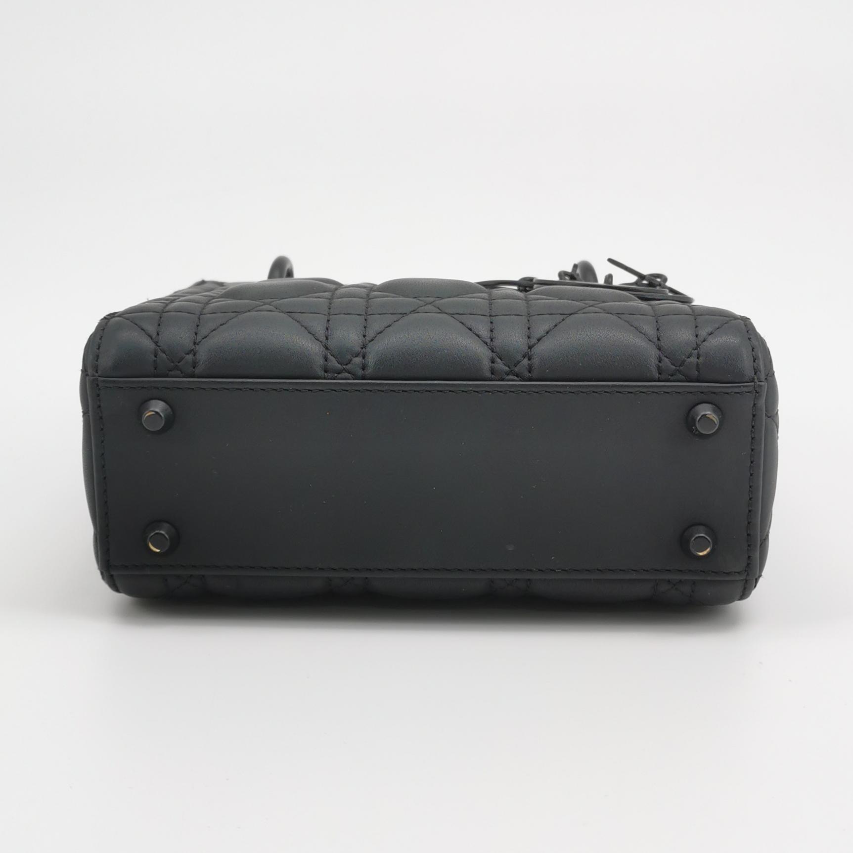 Dior Ultra Matte Lady Dior Chain Bag Cannage Quilt Calfskin Mini — photo 6 of 22