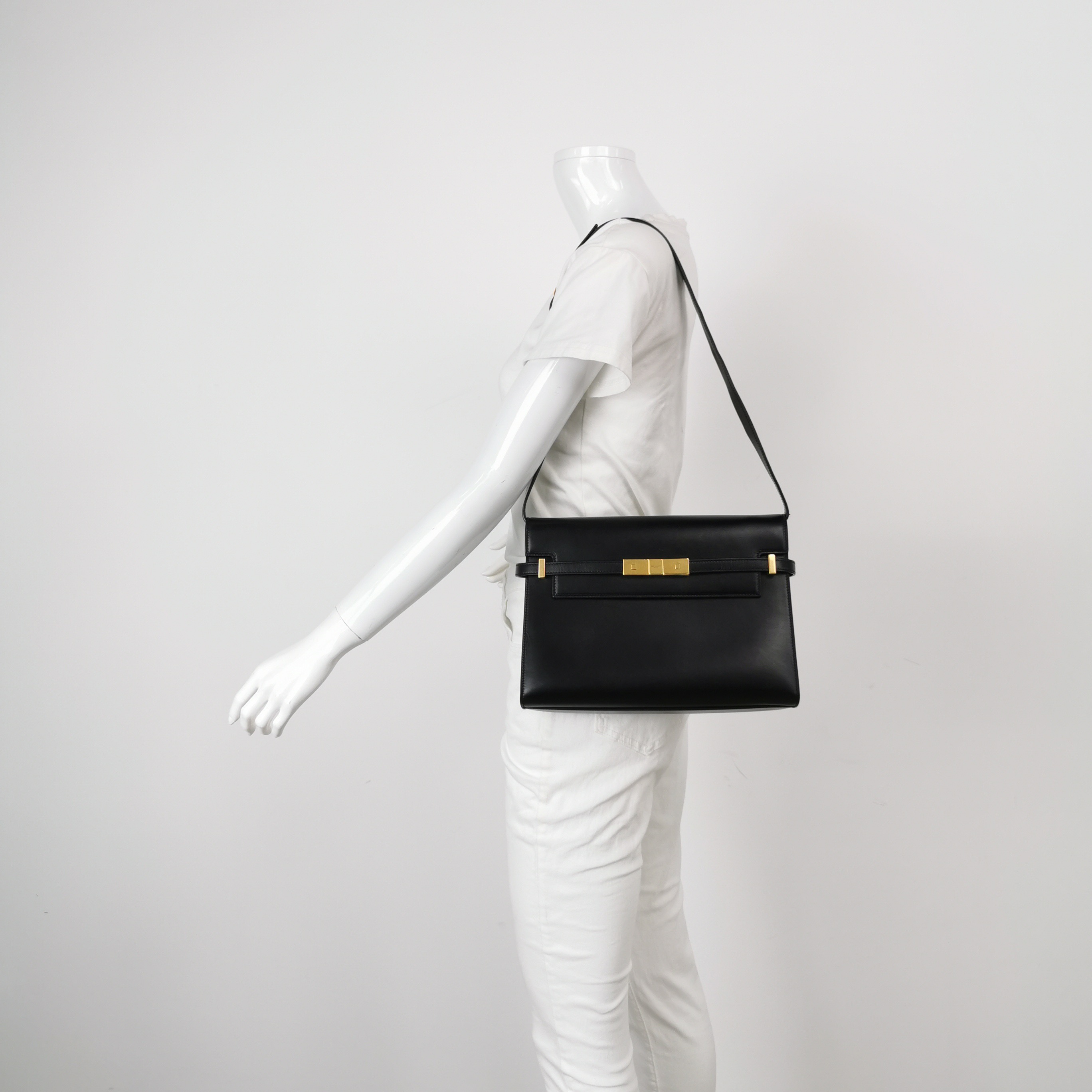 Saint Laurent Manhattan Shoulder Bag Leather Medium — alternate view