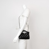 Chanel 31 Shopping Bag Clutch with Chain Quilted Shiny Crumpled Calfskin Nano — thumbnail 2
