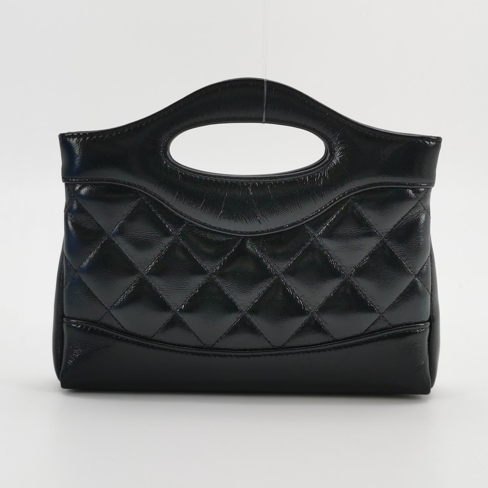 Chanel 31 Shopping Bag Clutch with Chain Quilted Shiny Crumpled Calfskin Nano — photo 5 of 11