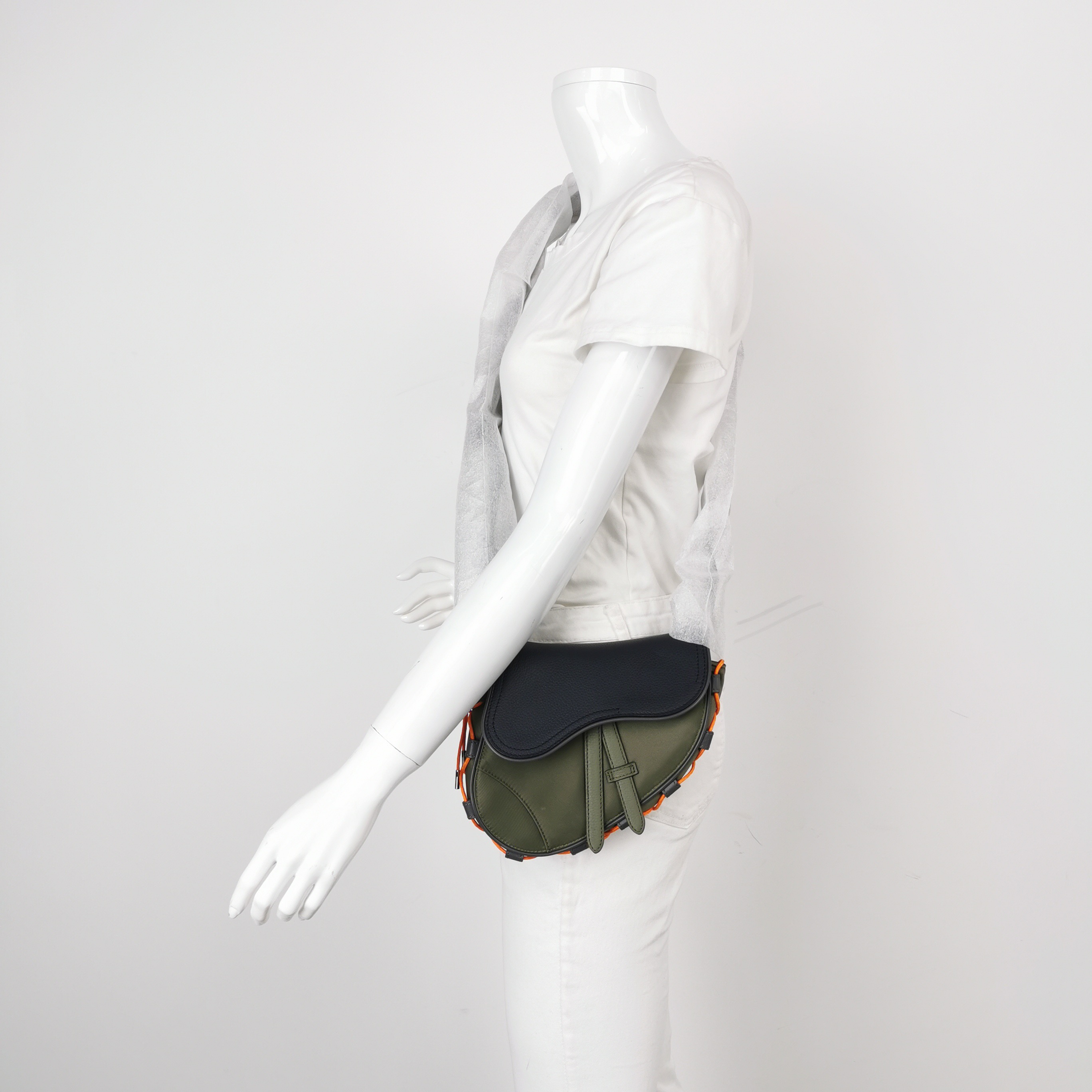 Christian Dior x Sacai Saddle Crossbody Bag Technical Fabric and Leather Mini — alternate view