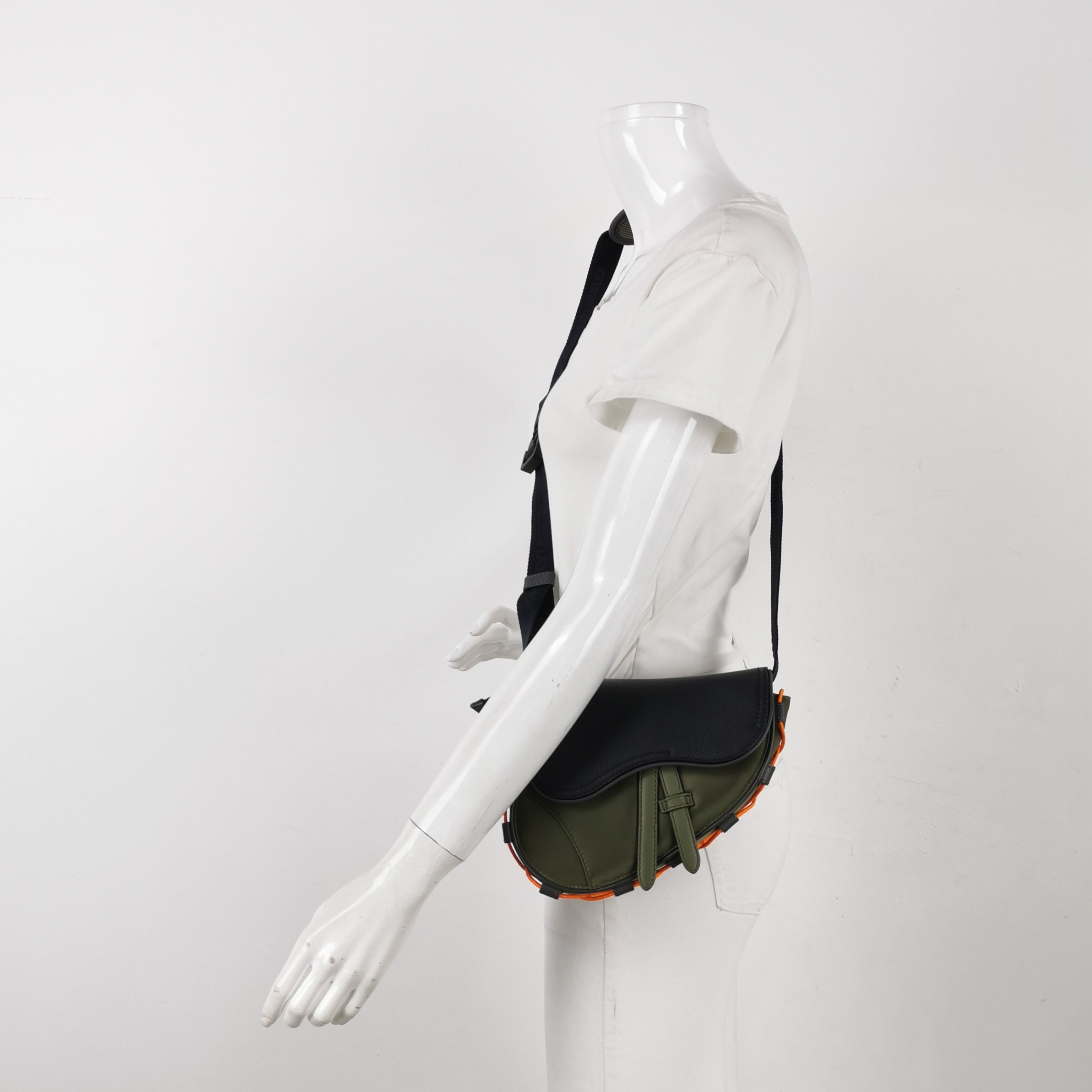 Christian Dior x Sacai Saddle Crossbody Bag Technical Fabric and Leather Mini — alternate view