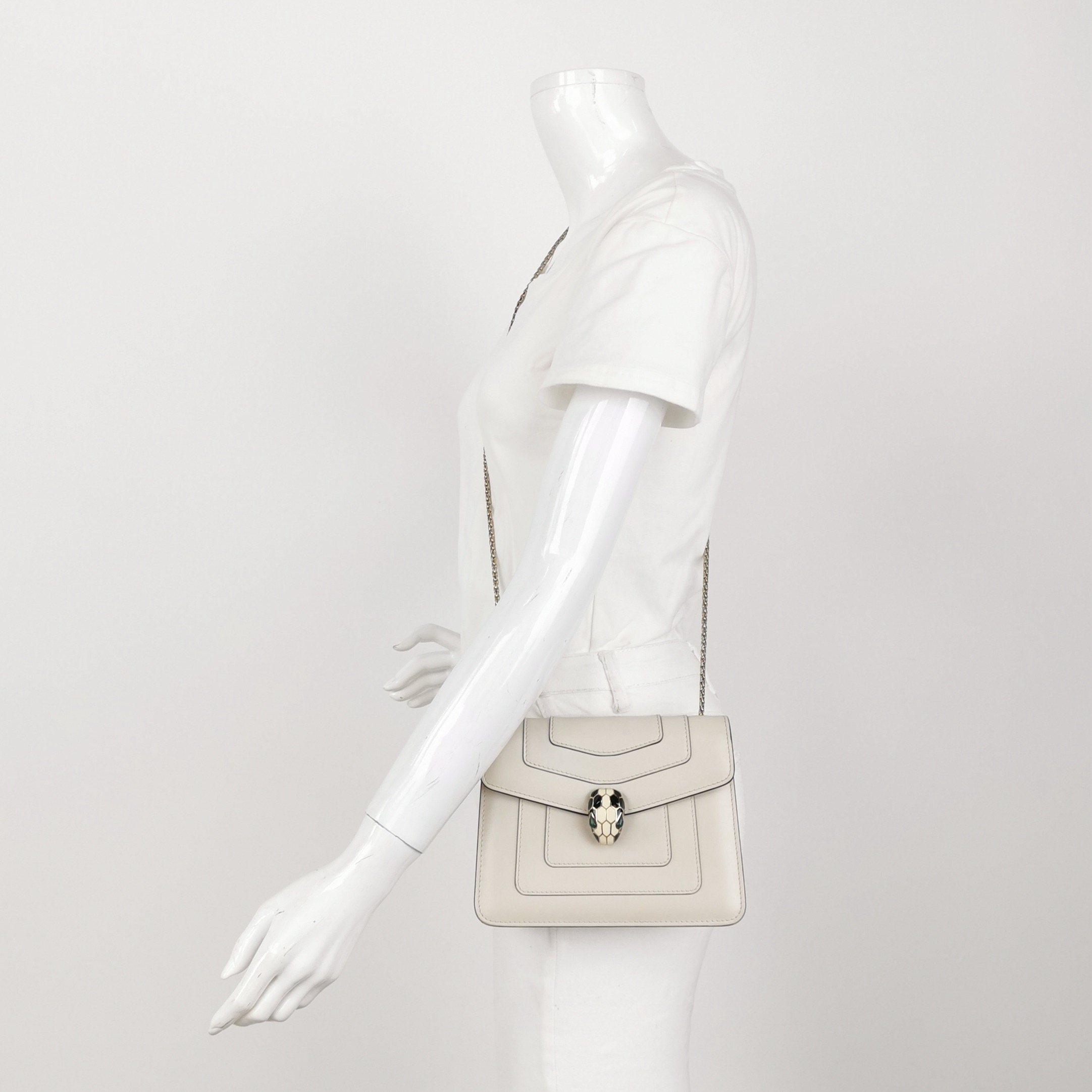 Bvlgari Serpenti Forever Square Shoulder Bag Leather Small — alternate view