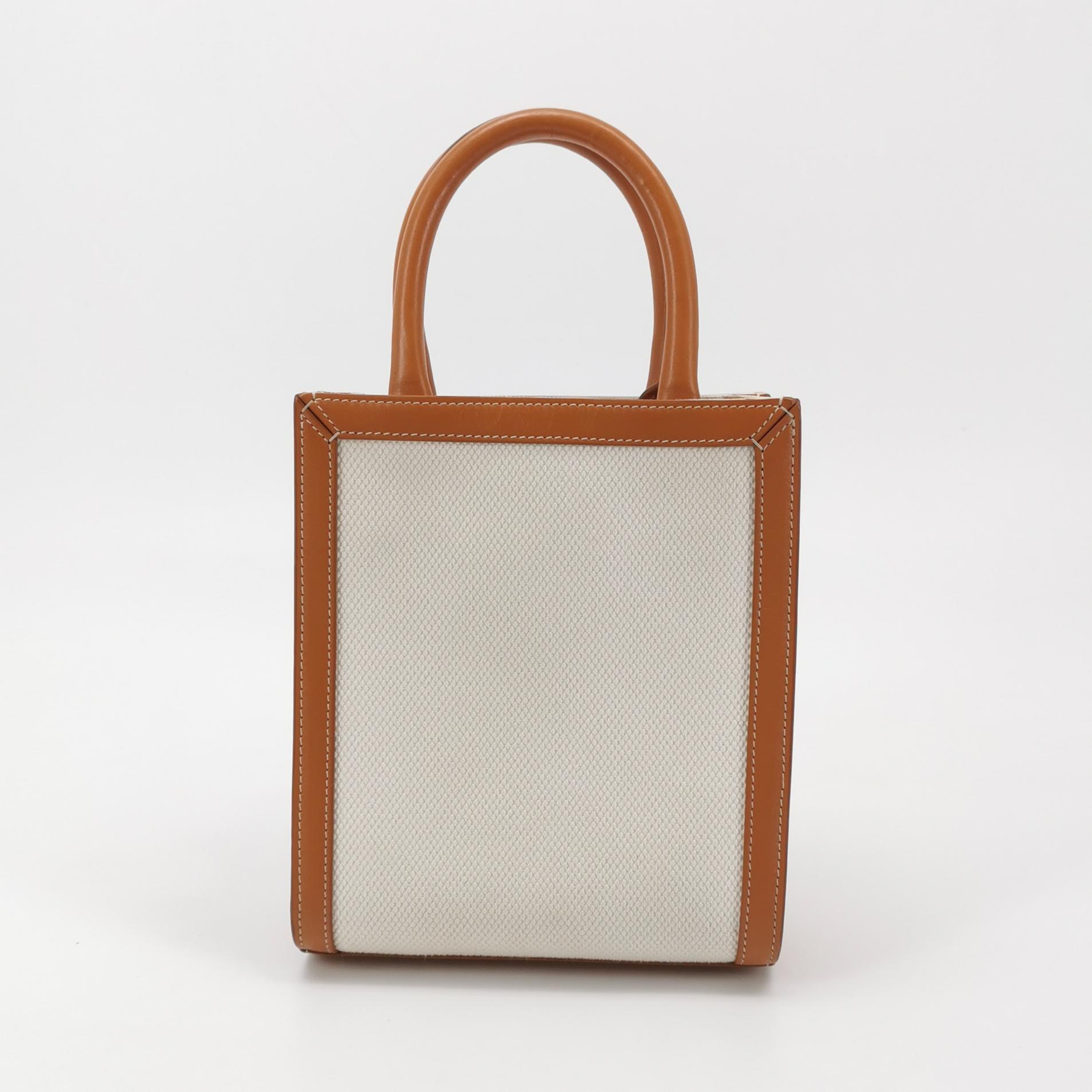 Celine Vertical Cabas Tote Canvas with Leather Mini — photo 3 of 15