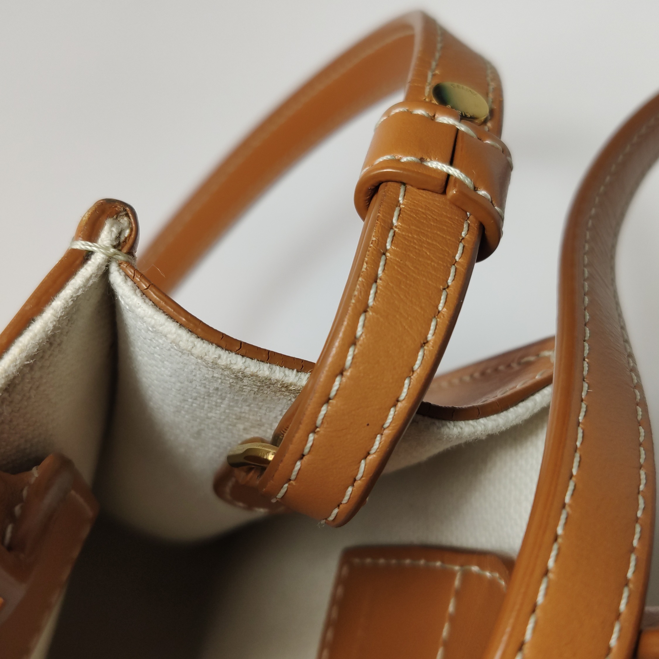 Celine Vertical Cabas Tote Canvas with Leather Mini — photo 13 of 15