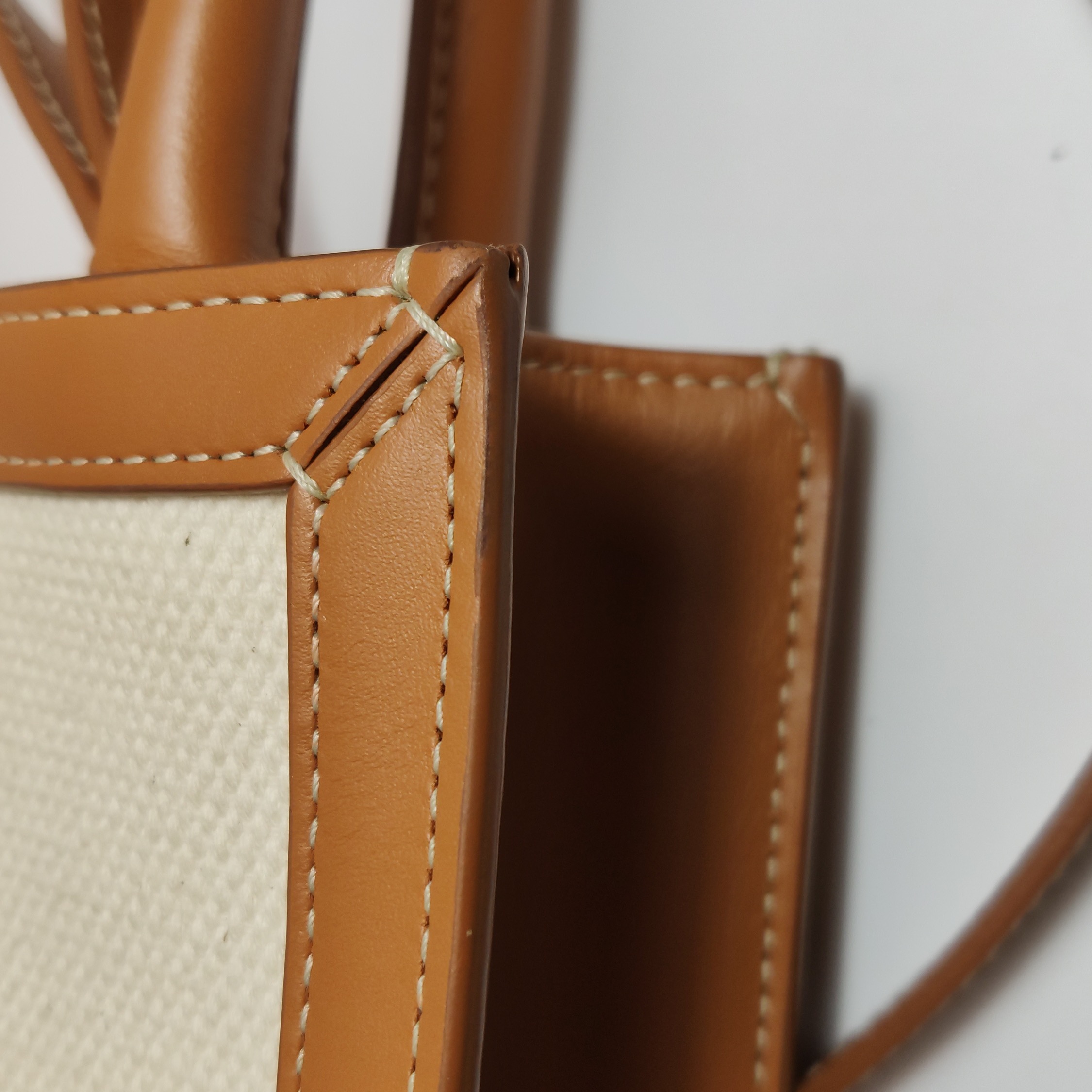 Celine Vertical Cabas Tote Canvas with Leather Mini — photo 10 of 14