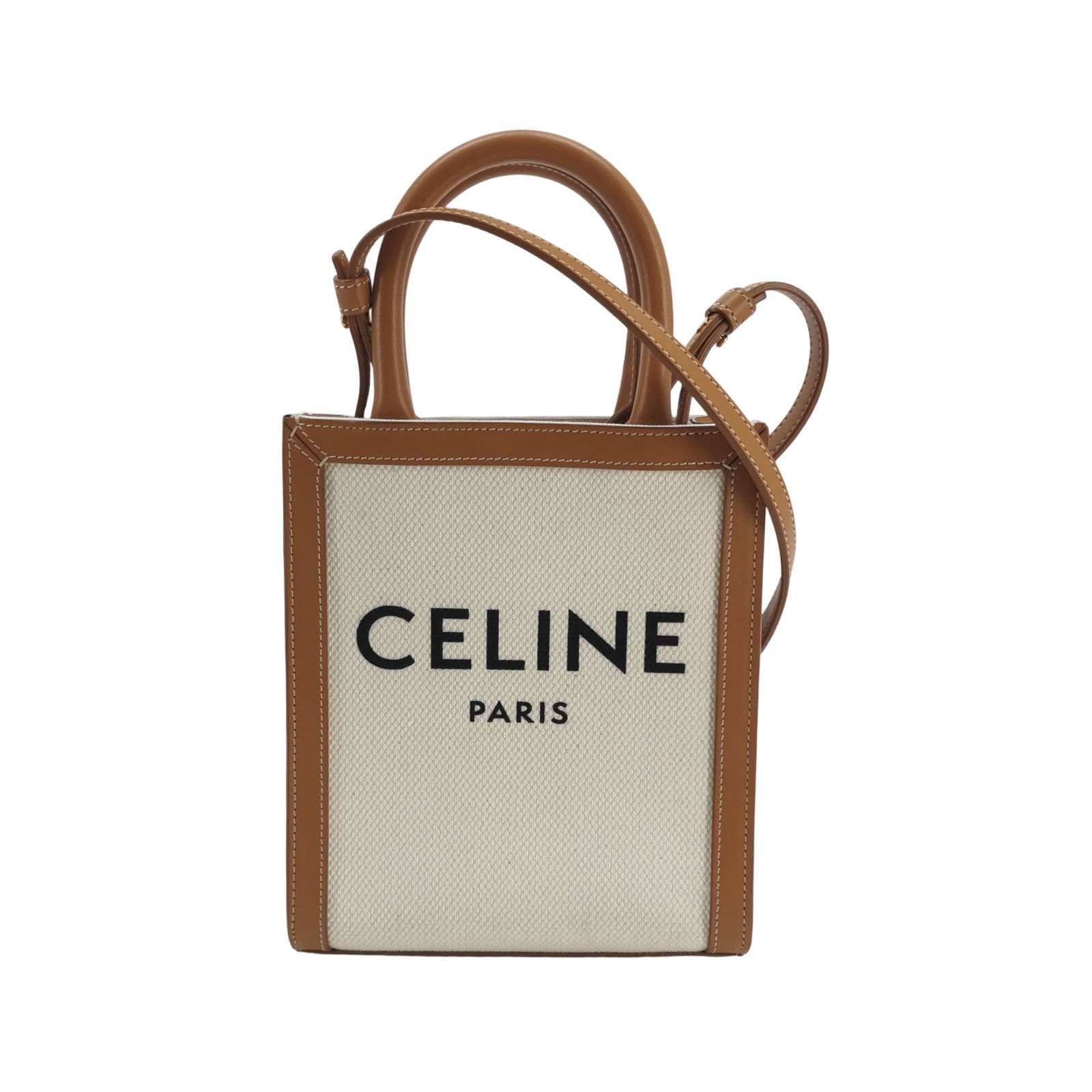 Celine Vertical Cabas Tote Canvas with Leather Mini — photo 1 of 12