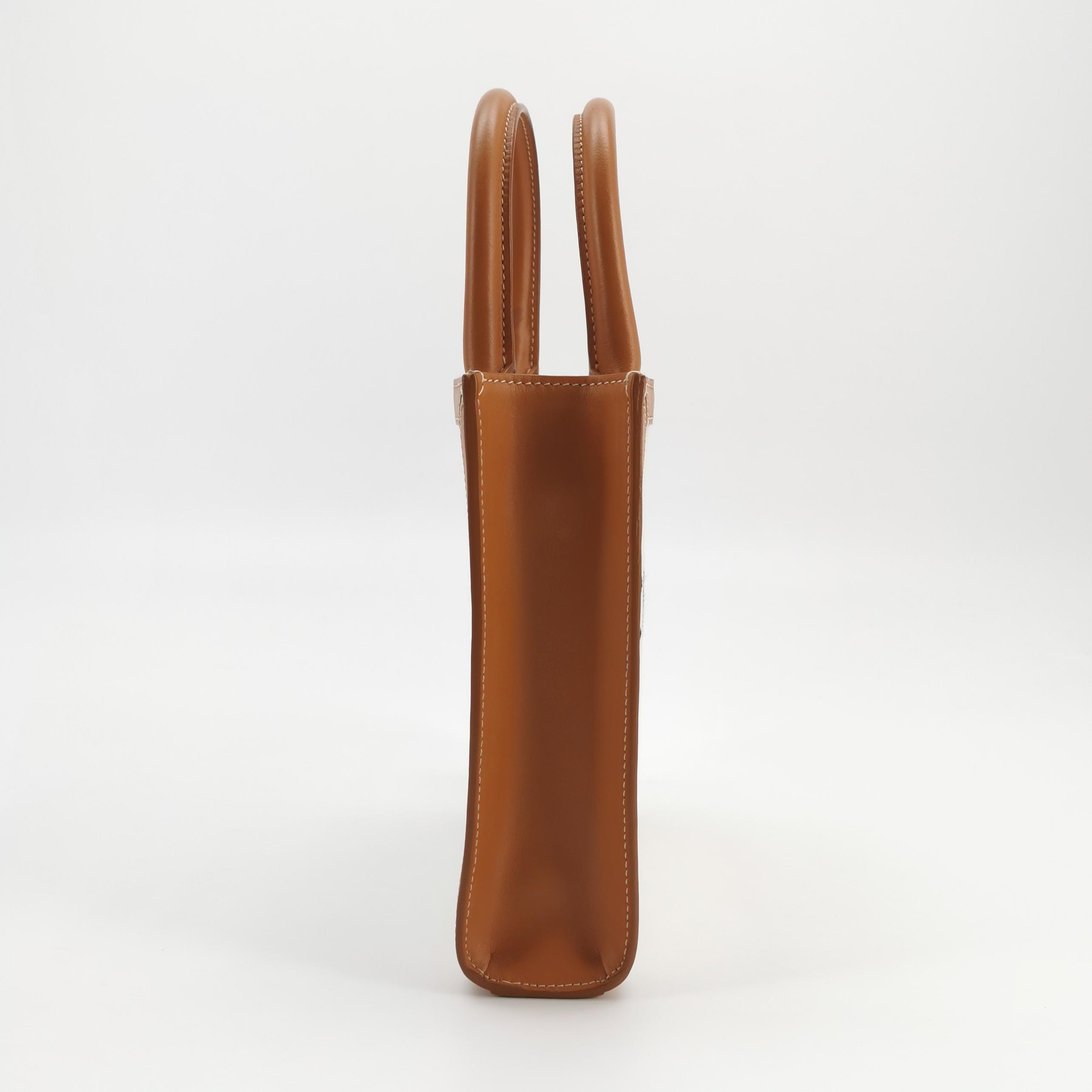 Celine Vertical Cabas Tote Canvas with Leather Mini — photo 5 of 12