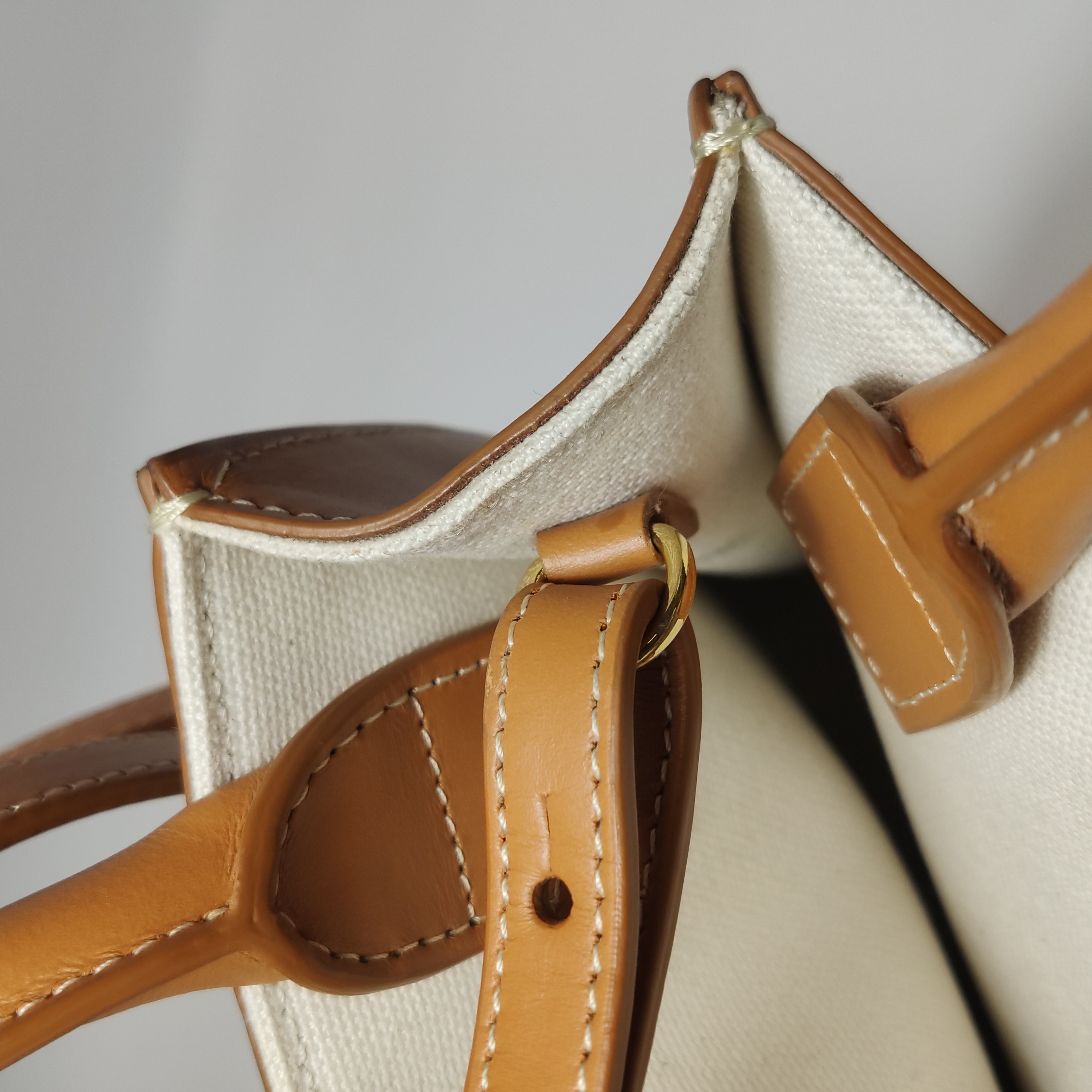 Celine Vertical Cabas Tote Canvas with Leather Mini — photo 9 of 12