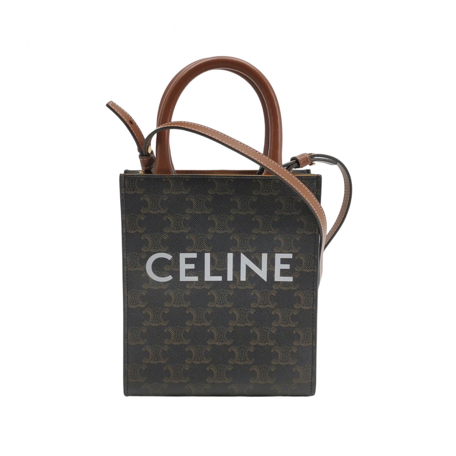Celine Vertical Cabas Tote Triomphe Coated Canvas Mini — photo 1 of 14
