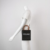 Celine Vertical Cabas Tote Triomphe Coated Canvas Mini — thumbnail 2