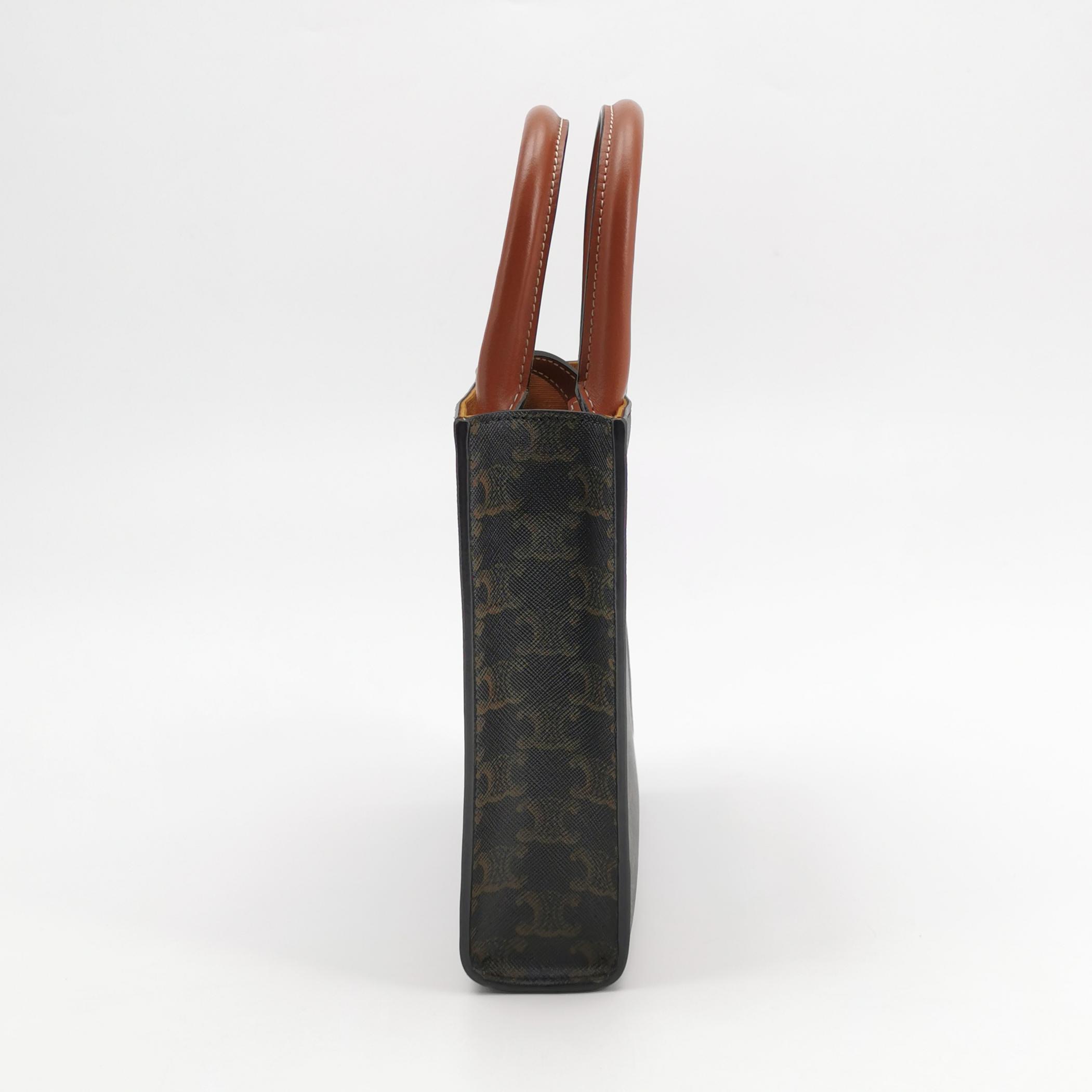 Celine Vertical Cabas Tote Triomphe Coated Canvas Mini — photo 5 of 14