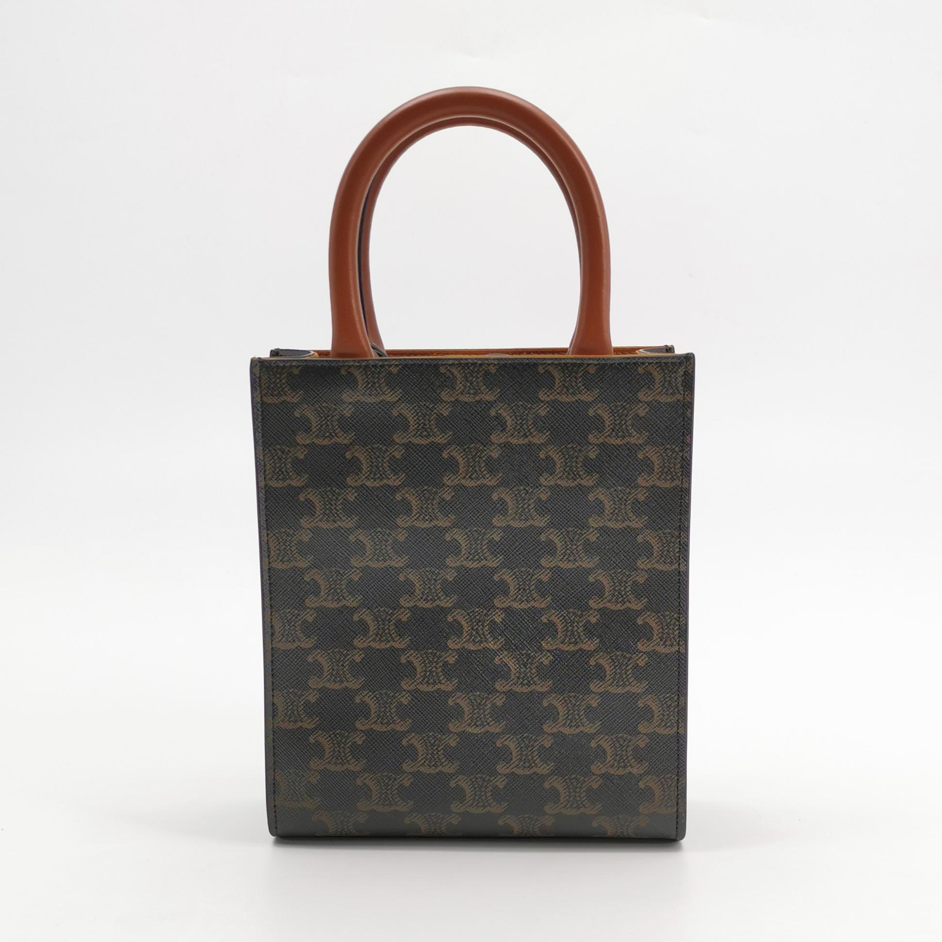 Celine Vertical Cabas Tote Triomphe Coated Canvas Mini — photo 3 of 14