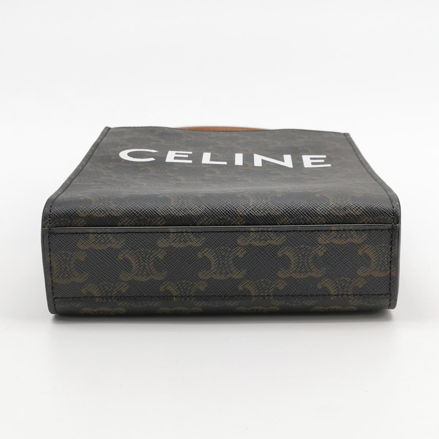 Celine Vertical Cabas Tote Triomphe Coated Canvas Mini — photo 6 of 14