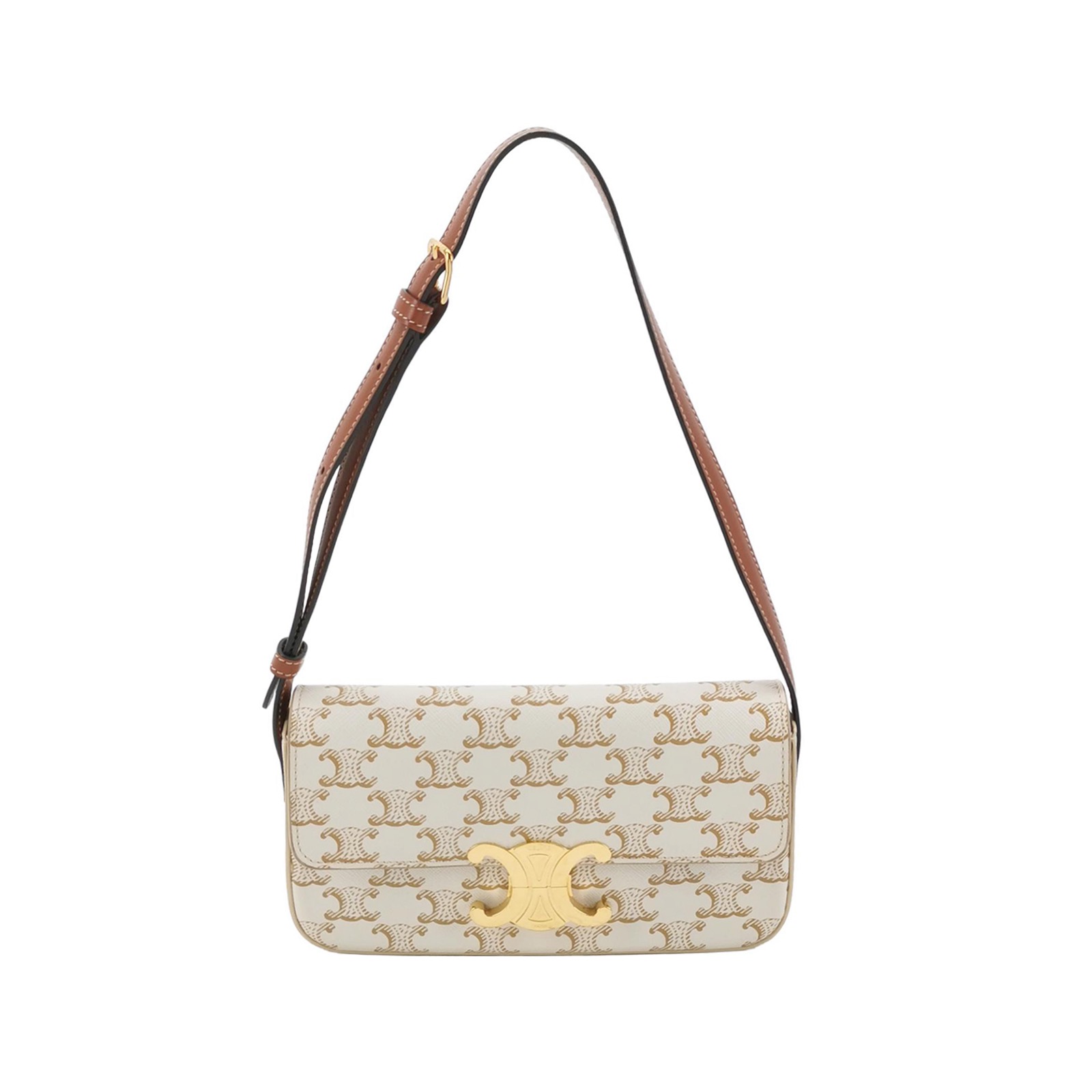 Celine Triomphe Chain Shoulder Bag Triomphe Coated Canvas Small — photo 1 of 18