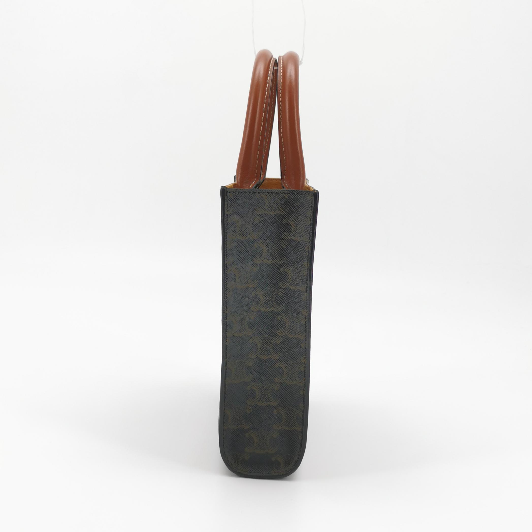 Celine Vertical Cabas Tote Triomphe Coated Canvas Mini — photo 5 of 12
