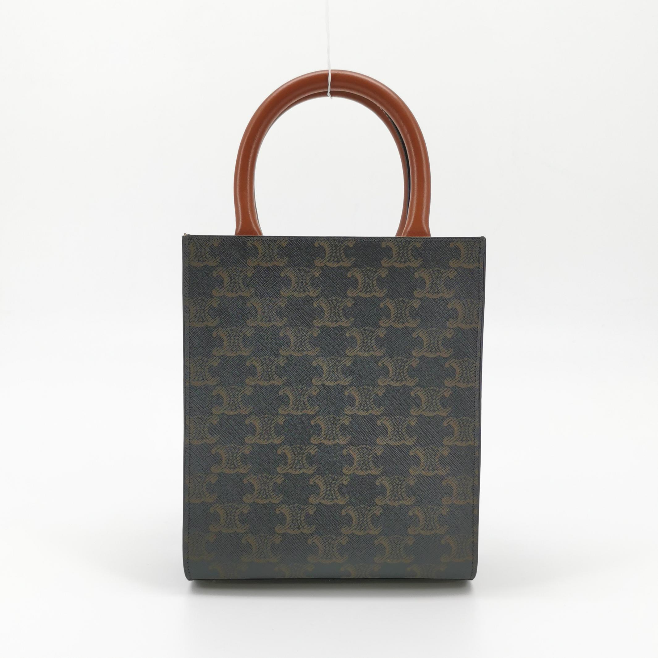Celine Vertical Cabas Tote Triomphe Coated Canvas Mini — photo 3 of 12