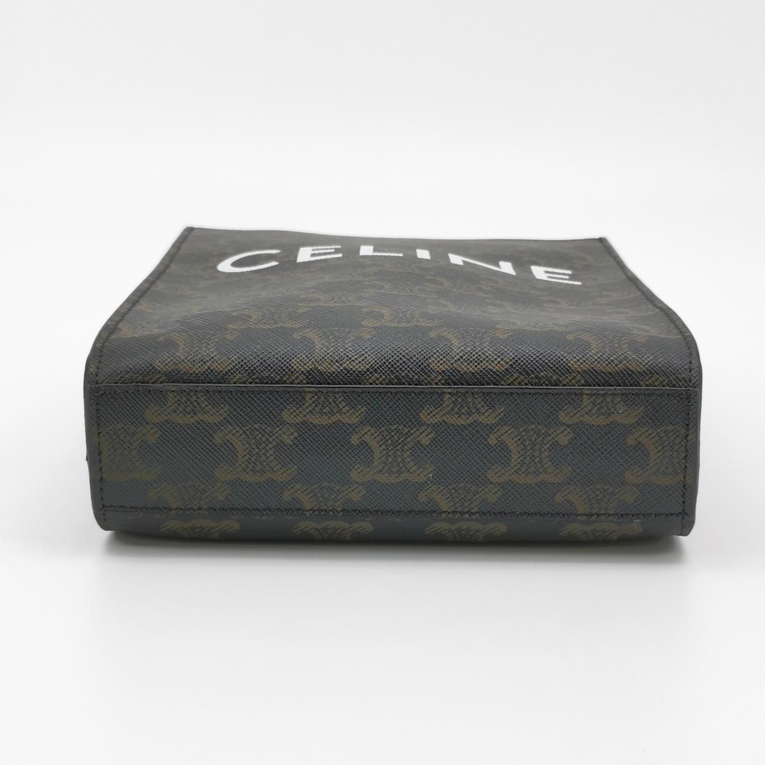 Celine Vertical Cabas Tote Triomphe Coated Canvas Mini — photo 6 of 12