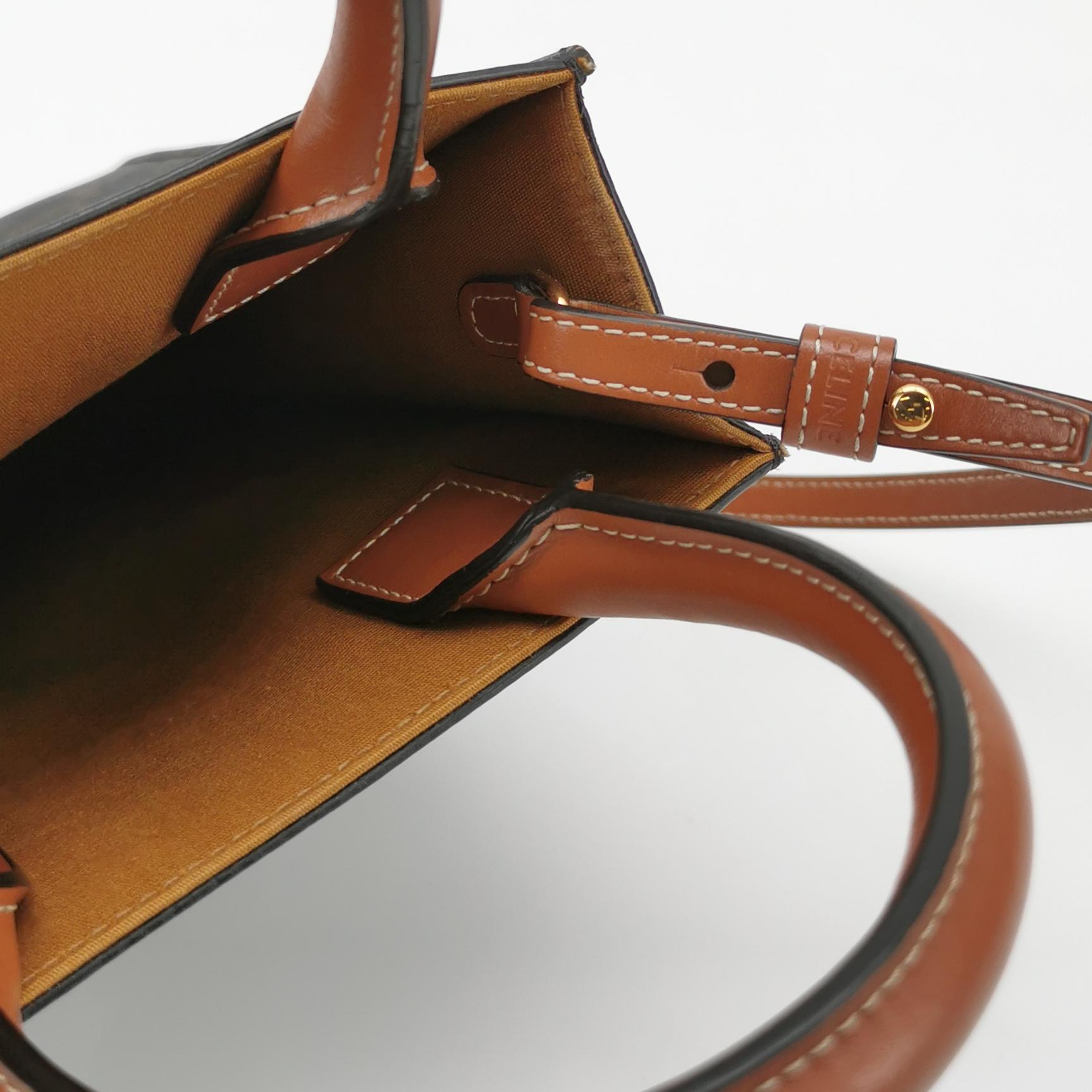 Celine Vertical Cabas Tote Triomphe Coated Canvas Mini — photo 7 of 12