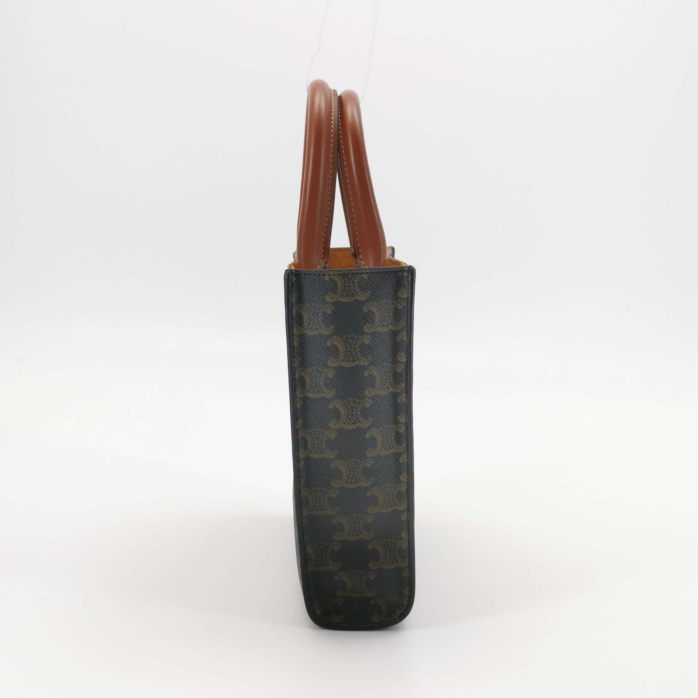Celine Vertical Cabas Tote Triomphe Coated Canvas Mini — photo 4 of 16