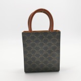 Celine Vertical Cabas Tote Triomphe Coated Canvas Mini — thumbnail 3