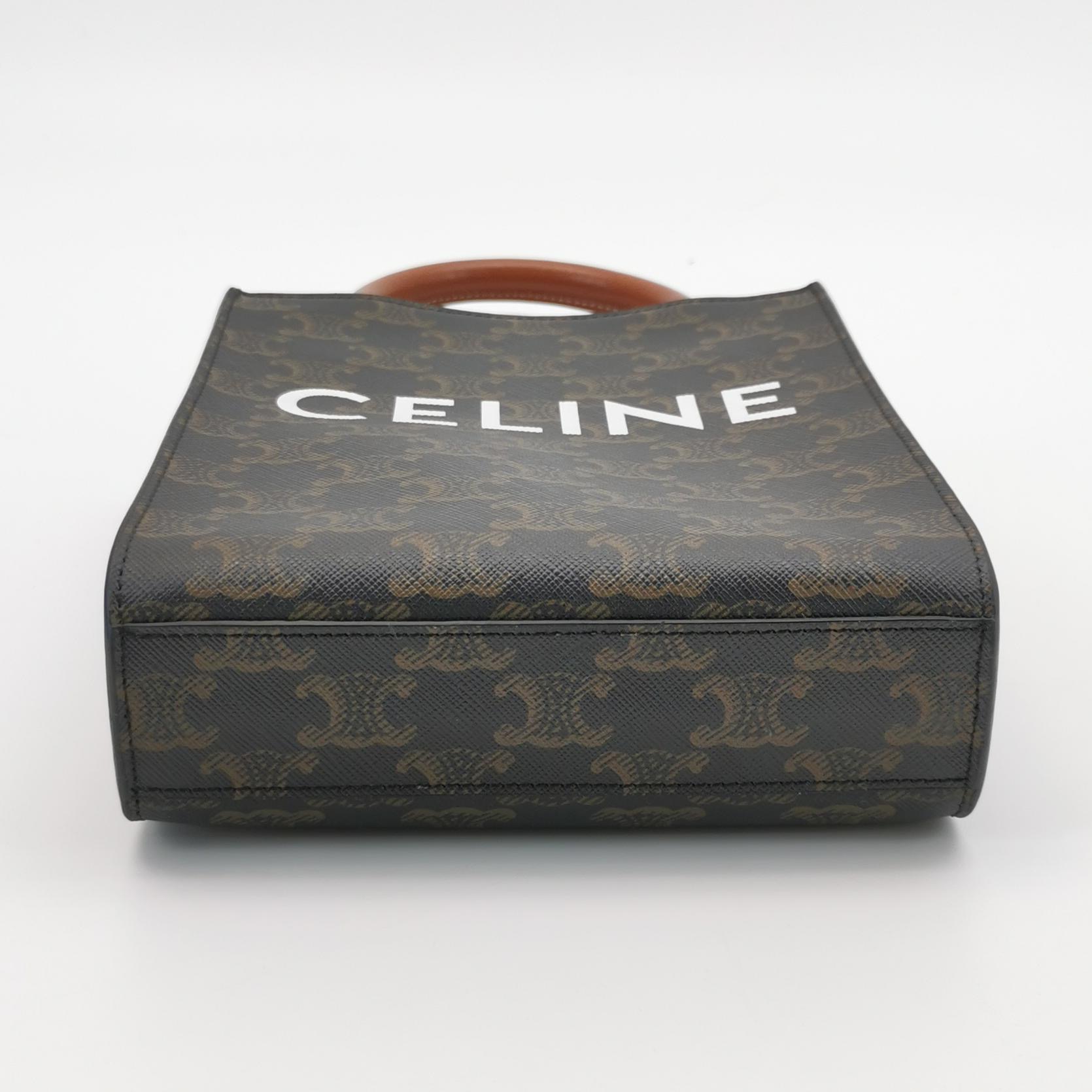 Celine Vertical Cabas Tote Triomphe Coated Canvas Mini — photo 6 of 16