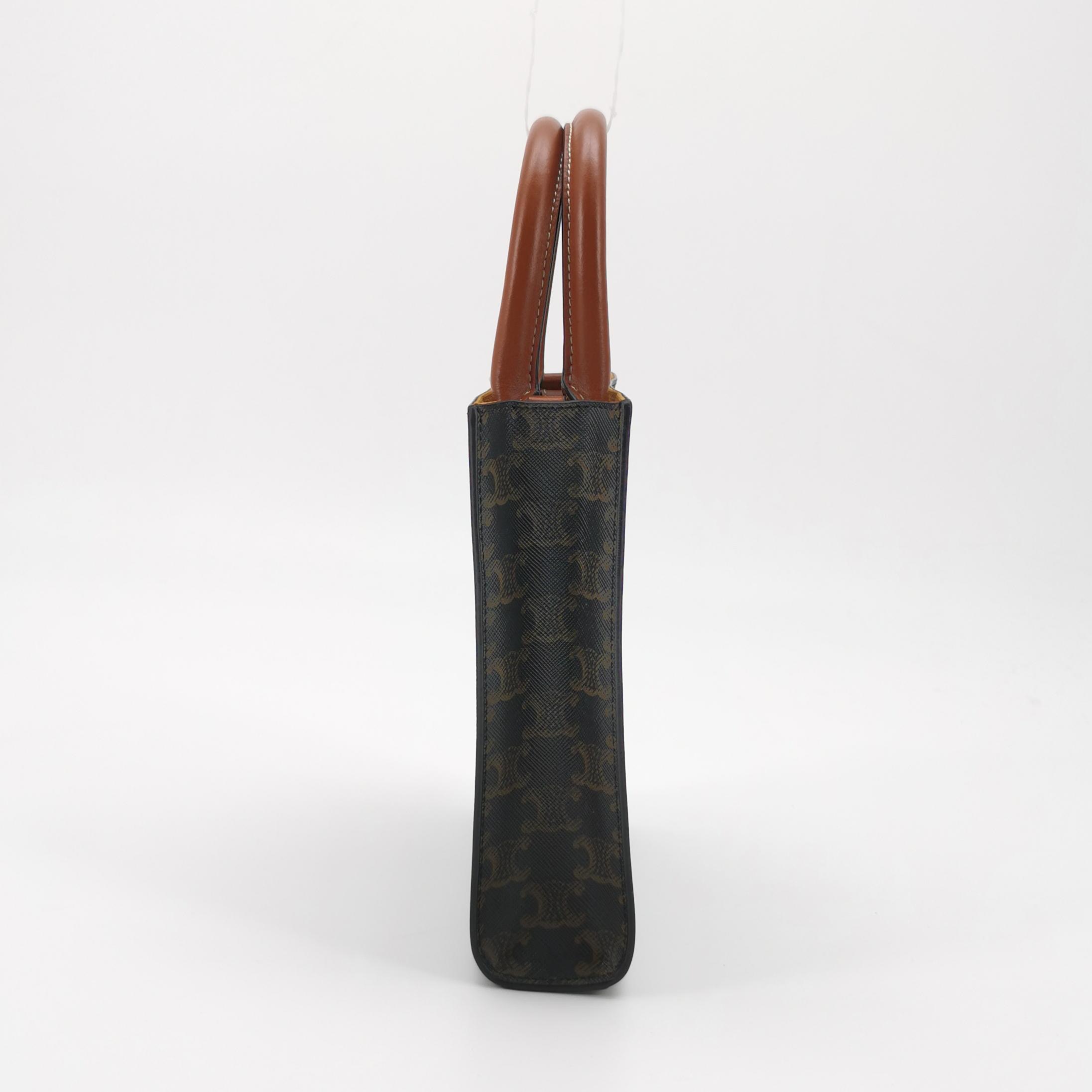 Celine Vertical Cabas Tote Triomphe Coated Canvas Mini — photo 4 of 16