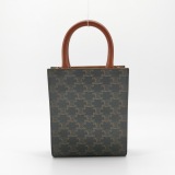 Celine Vertical Cabas Tote Triomphe Coated Canvas Mini — thumbnail 3