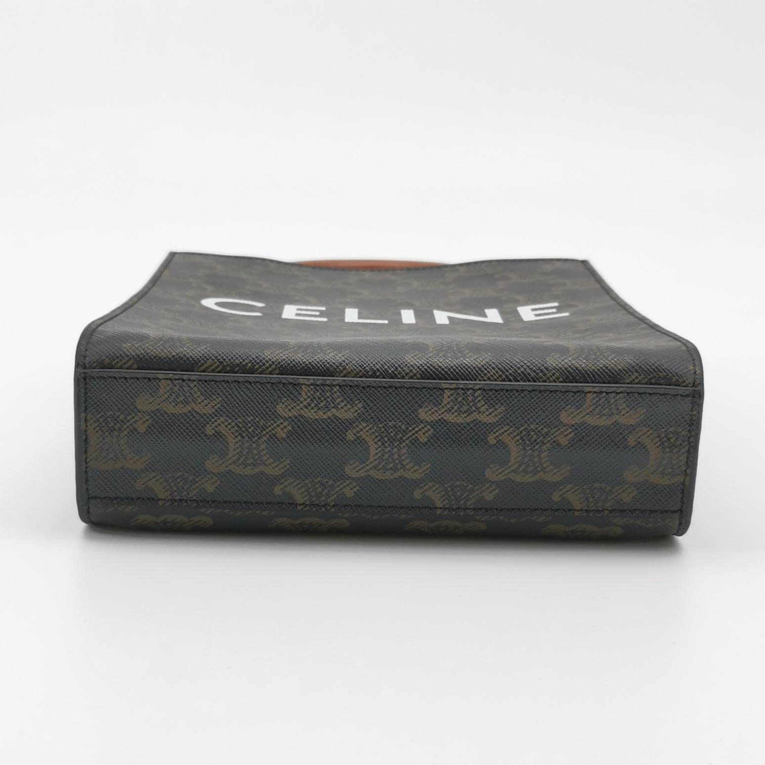 Celine Vertical Cabas Tote Triomphe Coated Canvas Mini — photo 6 of 16