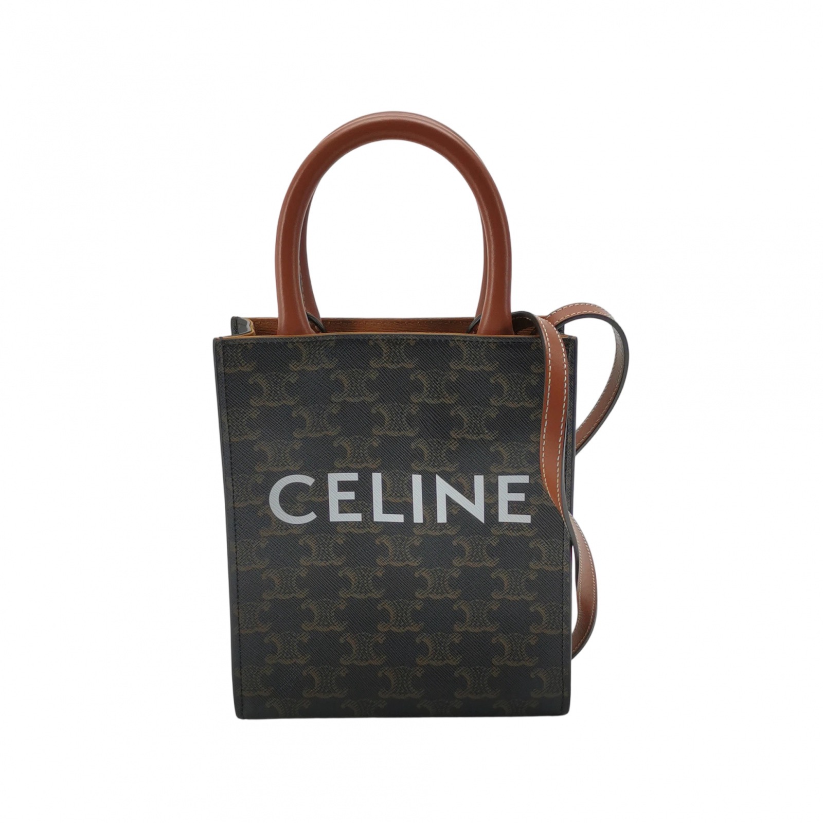 Celine Vertical Cabas Tote Triomphe Coated Canvas Mini — photo 1 of 11