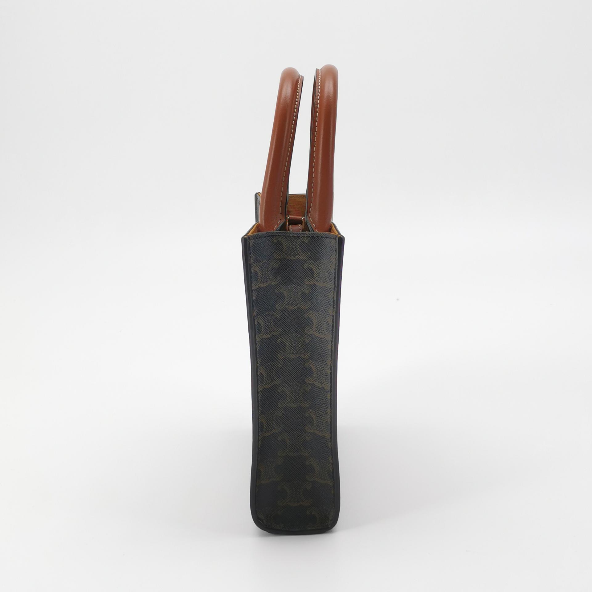 Celine Vertical Cabas Tote Triomphe Coated Canvas Mini — photo 4 of 11