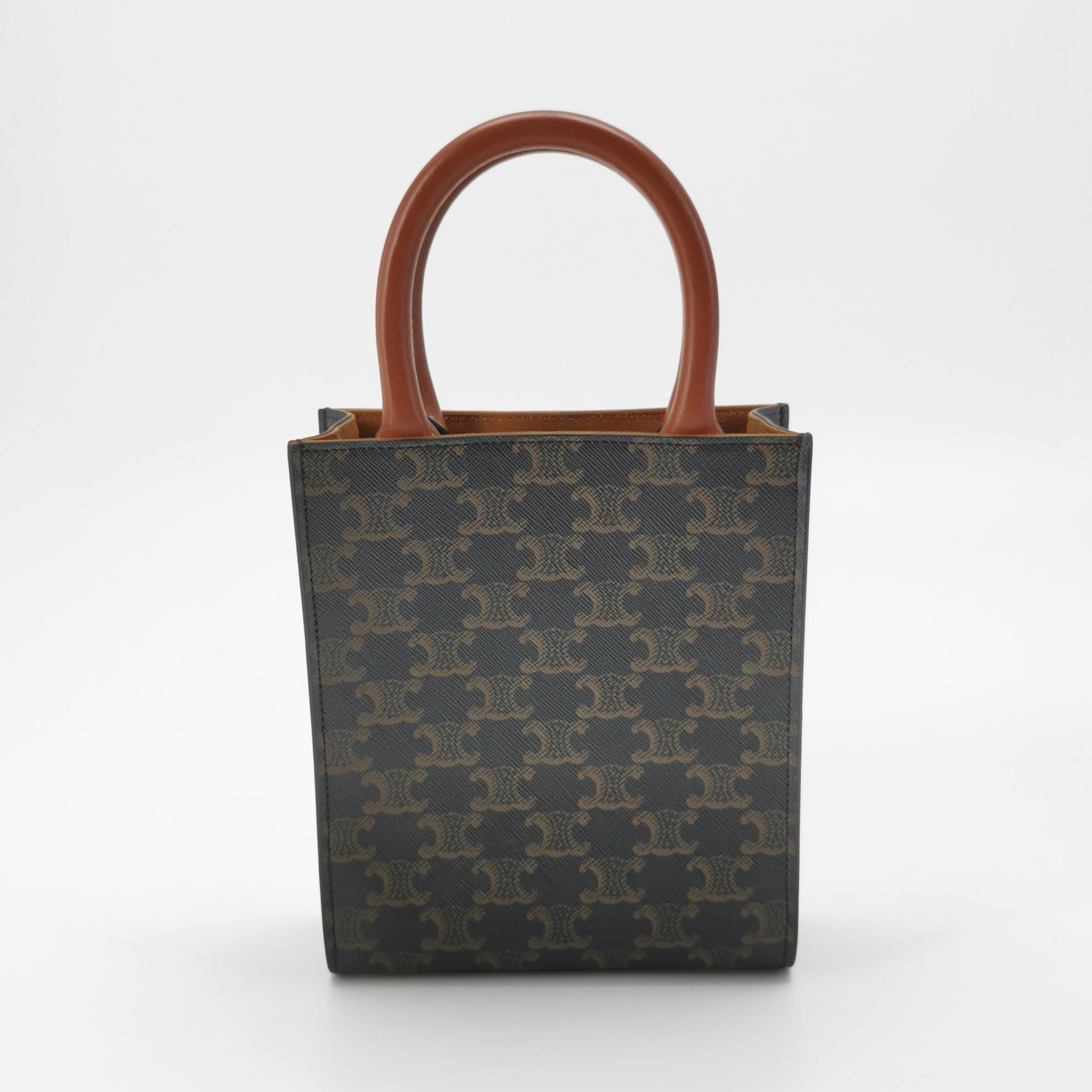 Celine Vertical Cabas Tote Triomphe Coated Canvas Mini — photo 3 of 11