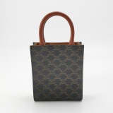 Celine Vertical Cabas Tote Triomphe Coated Canvas Mini — thumbnail 3