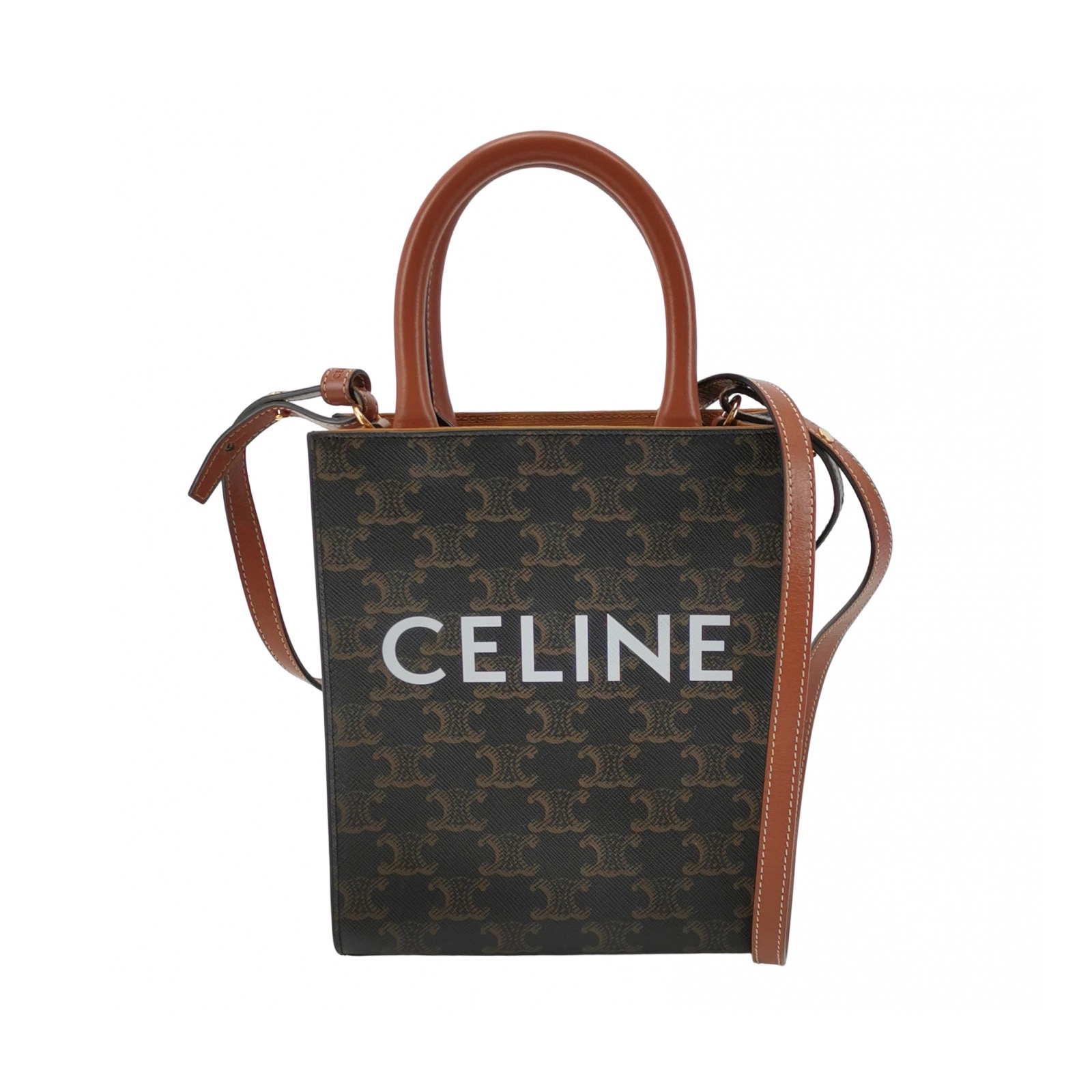 Celine Vertical Cabas Tote Triomphe Coated Canvas Mini — photo 1 of 15