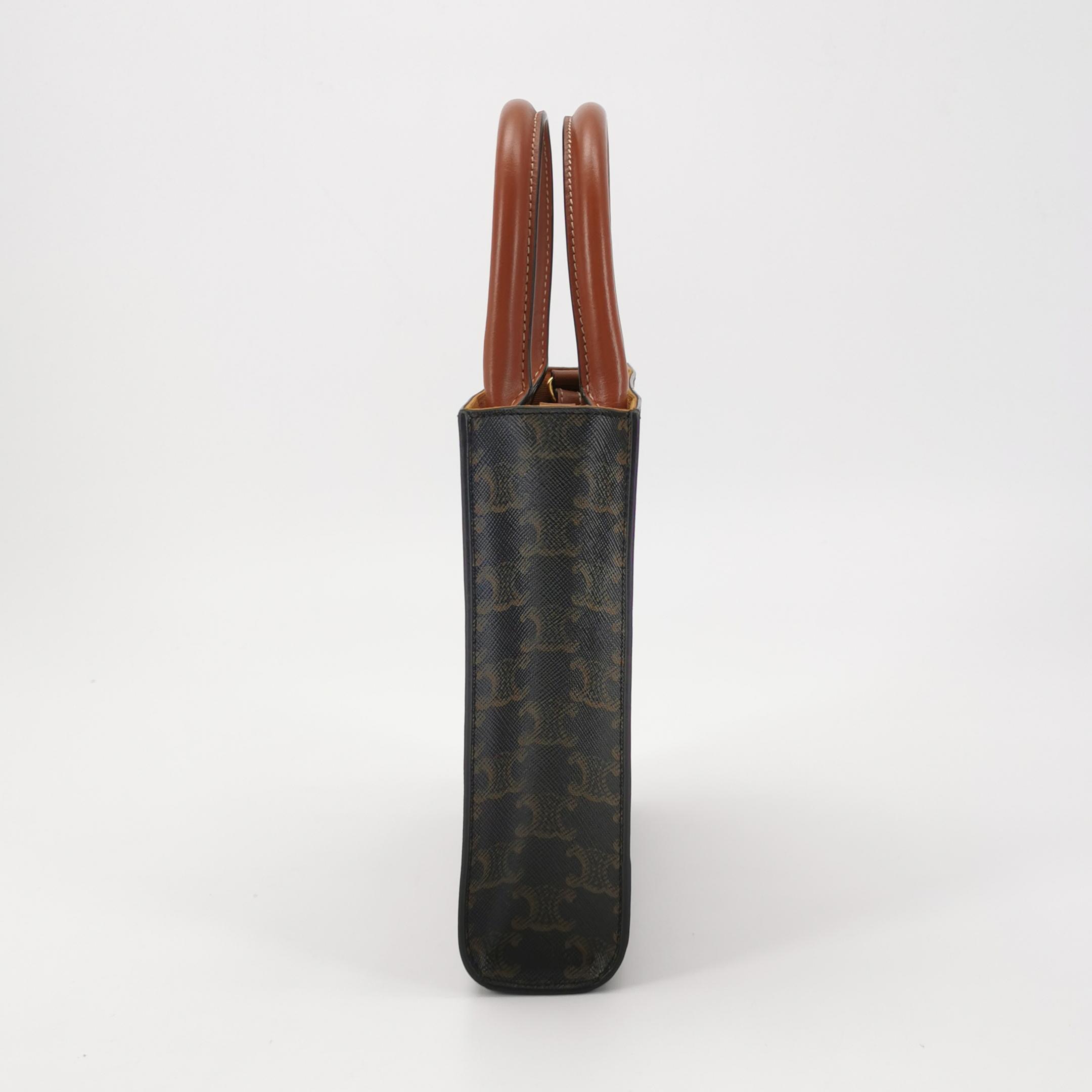 Celine Vertical Cabas Tote Triomphe Coated Canvas Mini — photo 5 of 15