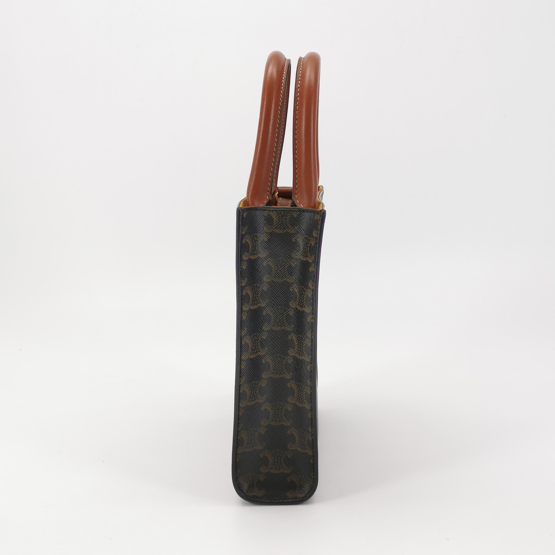 Celine Vertical Cabas Tote Triomphe Coated Canvas Mini — photo 4 of 15