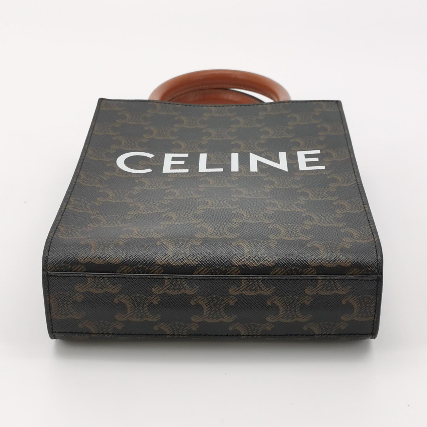 Celine Vertical Cabas Tote Triomphe Coated Canvas Mini — photo 6 of 15