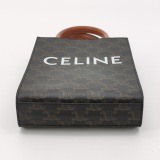 Celine Vertical Cabas Tote Triomphe Coated Canvas Mini — thumbnail 6