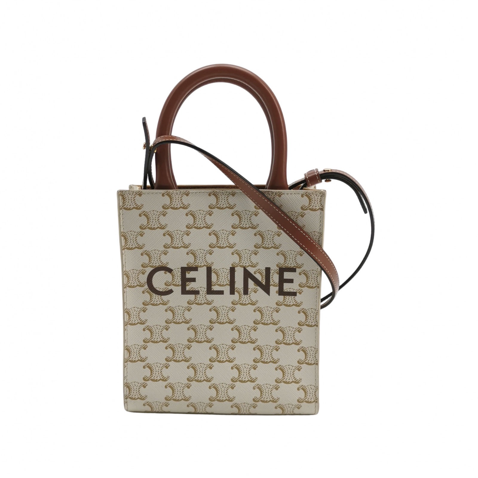 Celine Vertical Cabas Tote Triomphe Coated Canvas Mini — photo 1 of 14
