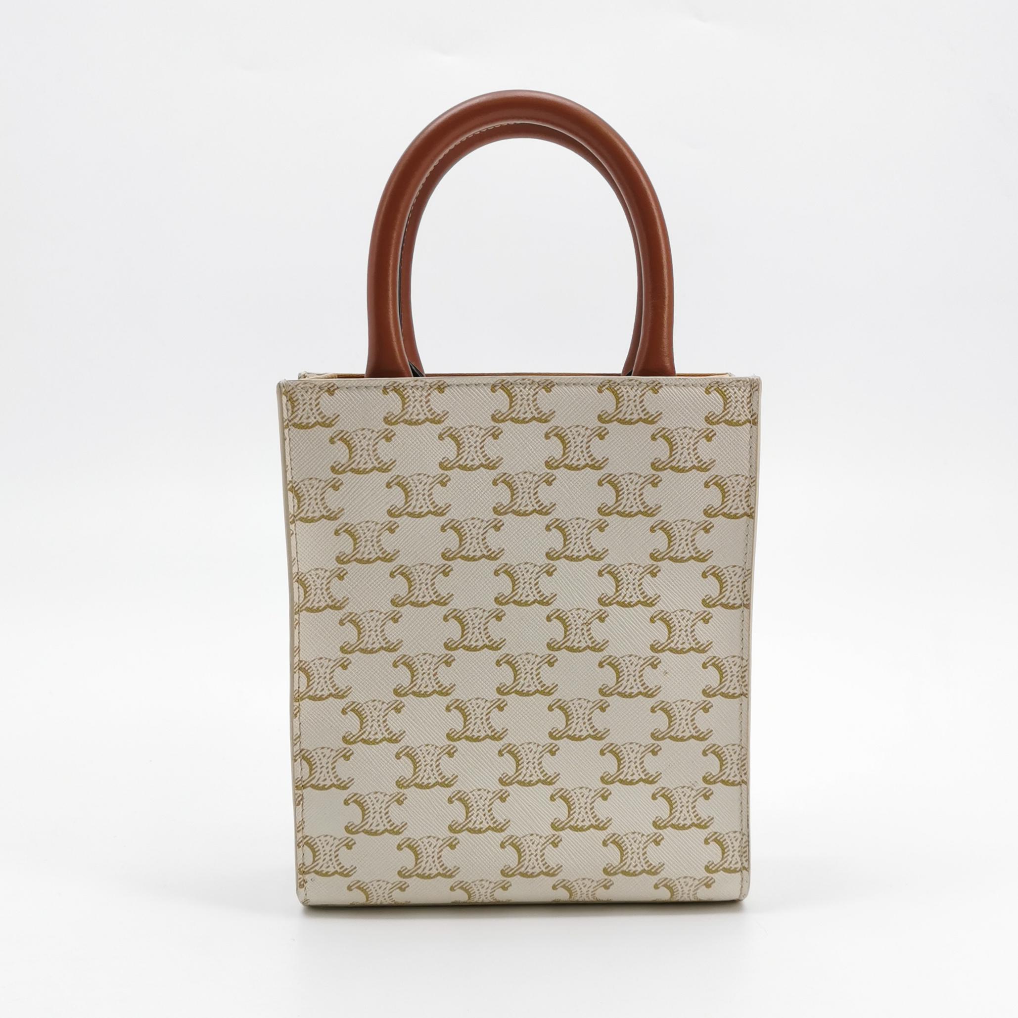 Celine Vertical Cabas Tote Triomphe Coated Canvas Mini — photo 3 of 14