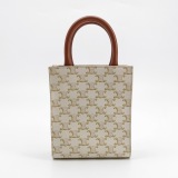 Celine Vertical Cabas Tote Triomphe Coated Canvas Mini — thumbnail 3