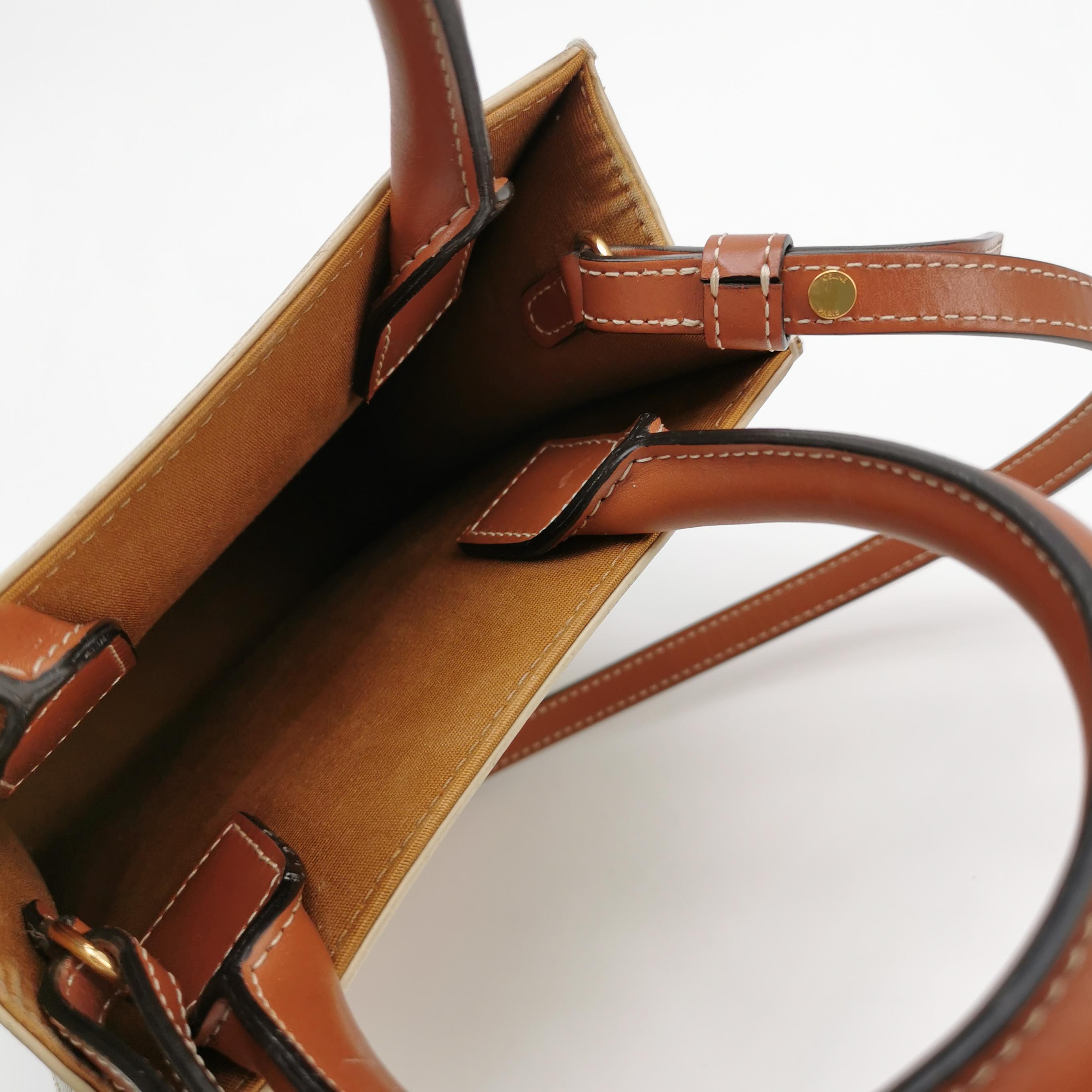 Celine Vertical Cabas Tote Triomphe Coated Canvas Mini — photo 7 of 14
