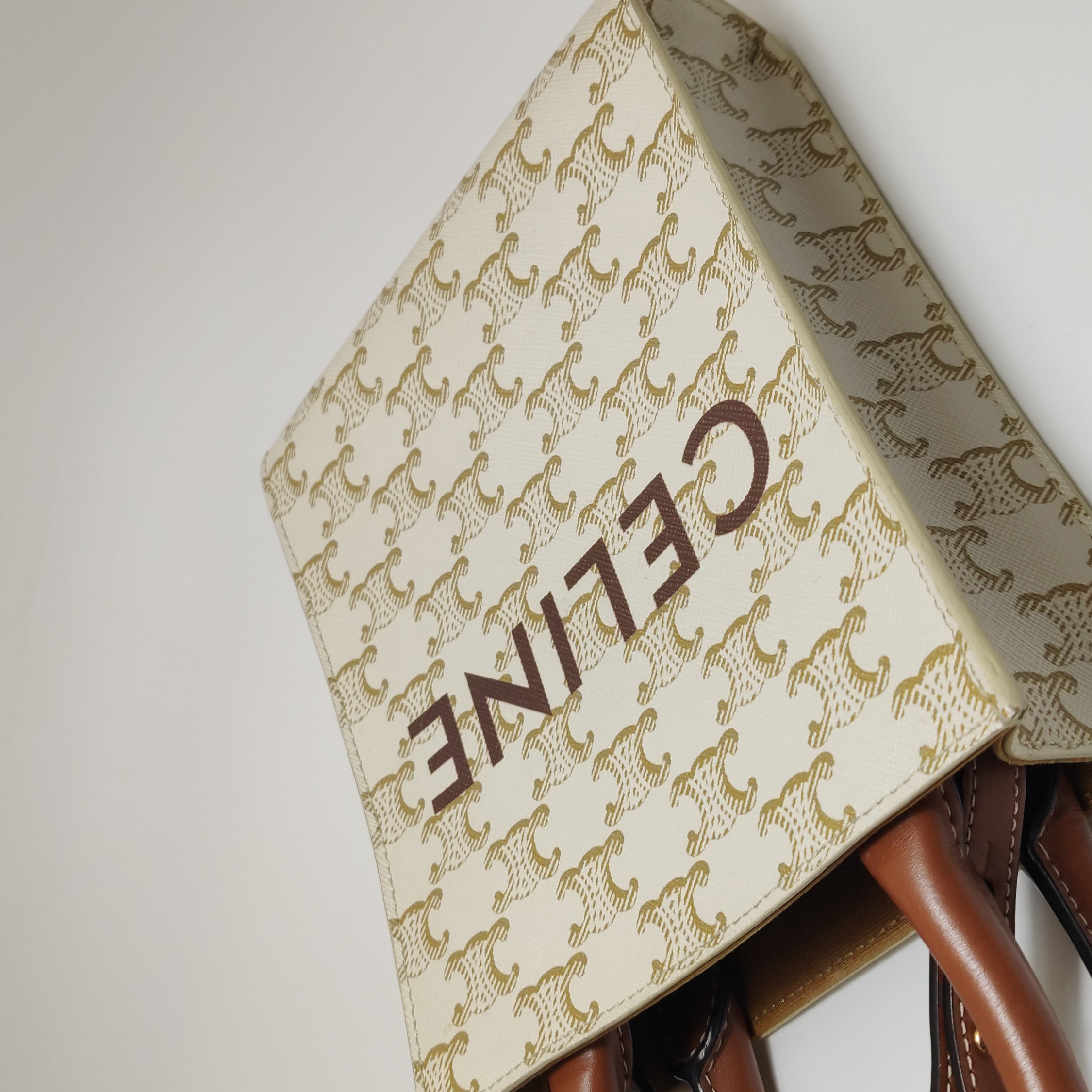 Celine Vertical Cabas Tote Triomphe Coated Canvas Mini — photo 14 of 14