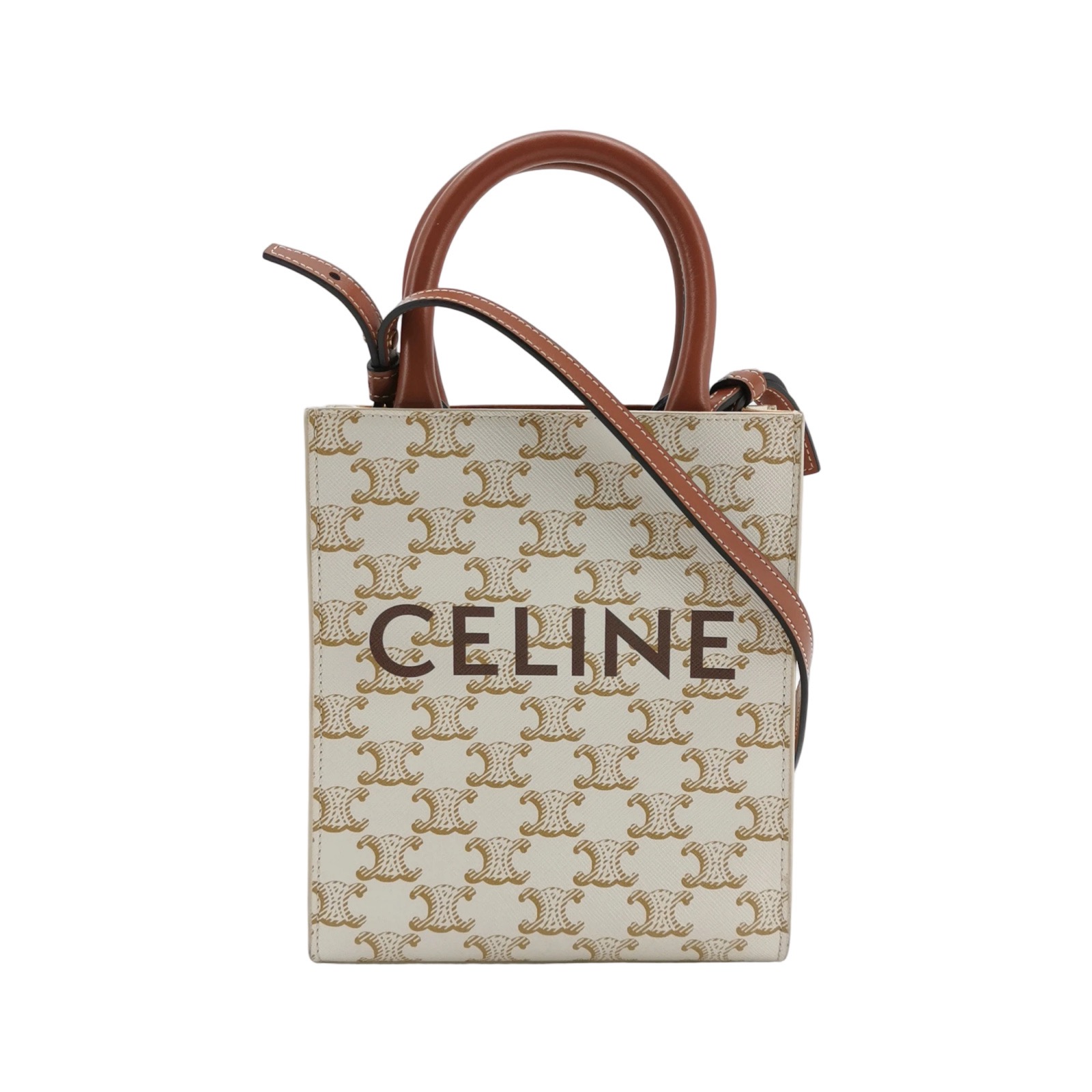 Celine Vertical Cabas Tote Triomphe Coated Canvas Mini — photo 1 of 13