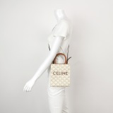 Celine Vertical Cabas Tote Triomphe Coated Canvas Mini — thumbnail 2