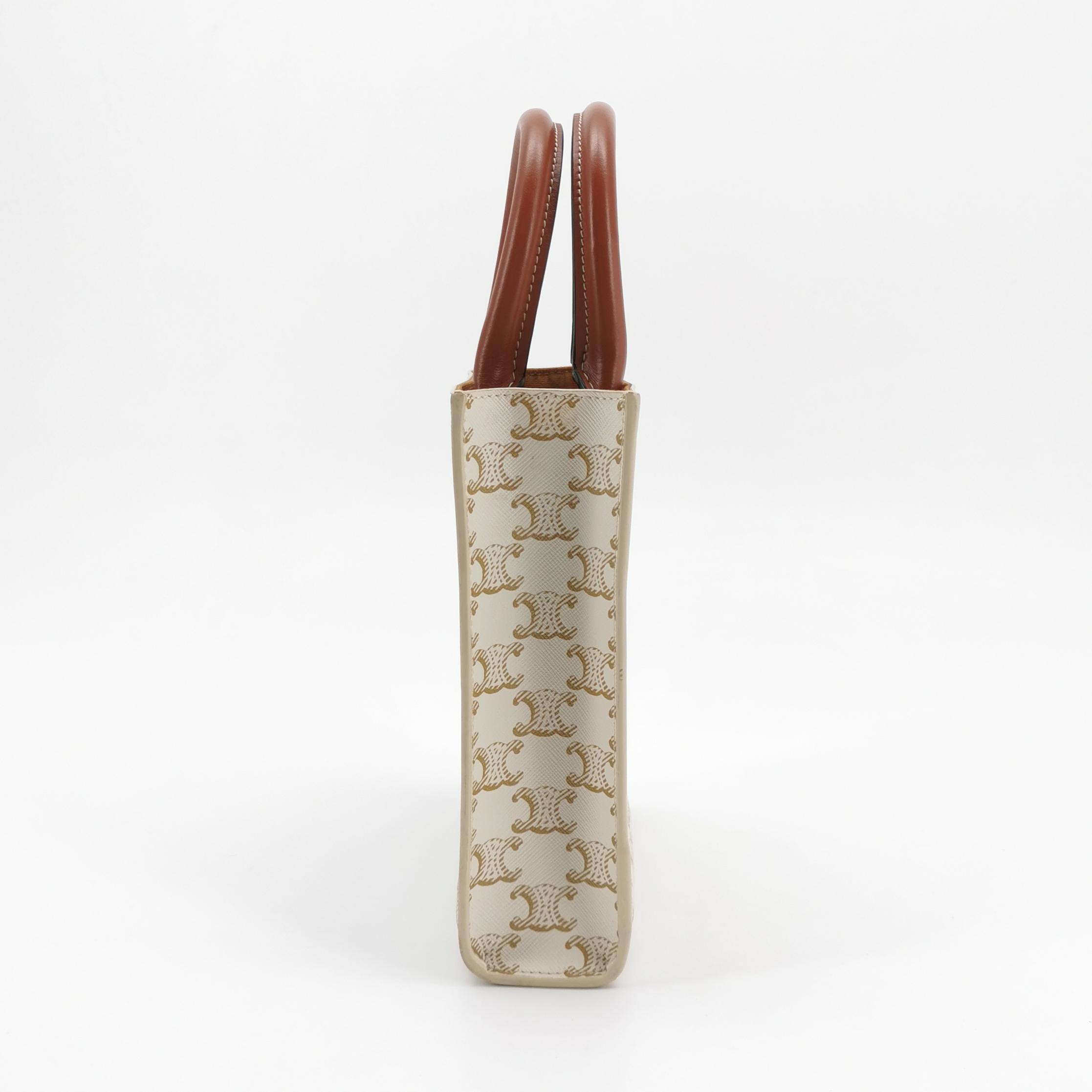 Celine Vertical Cabas Tote Triomphe Coated Canvas Mini — photo 5 of 13