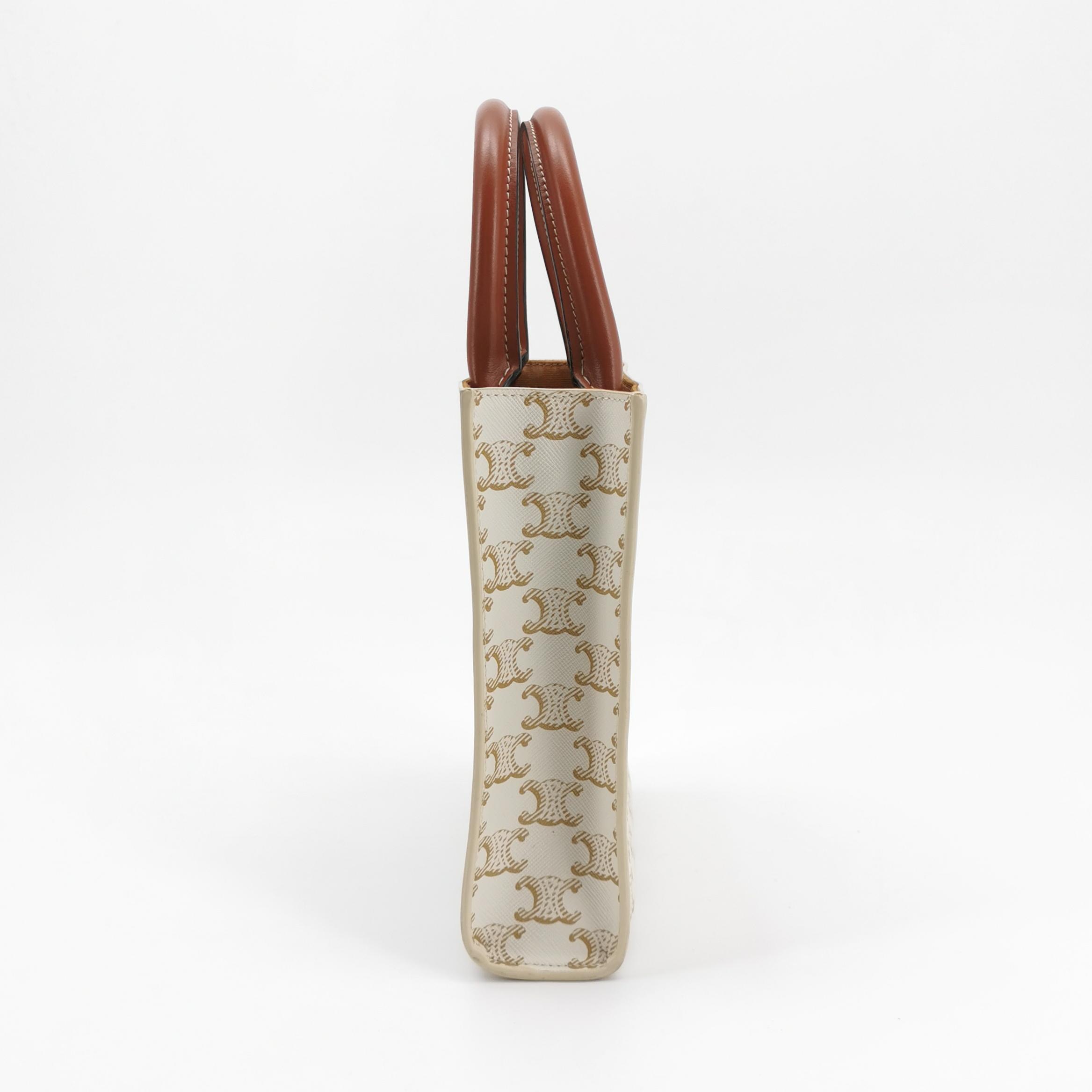 Celine Vertical Cabas Tote Triomphe Coated Canvas Mini — photo 4 of 13