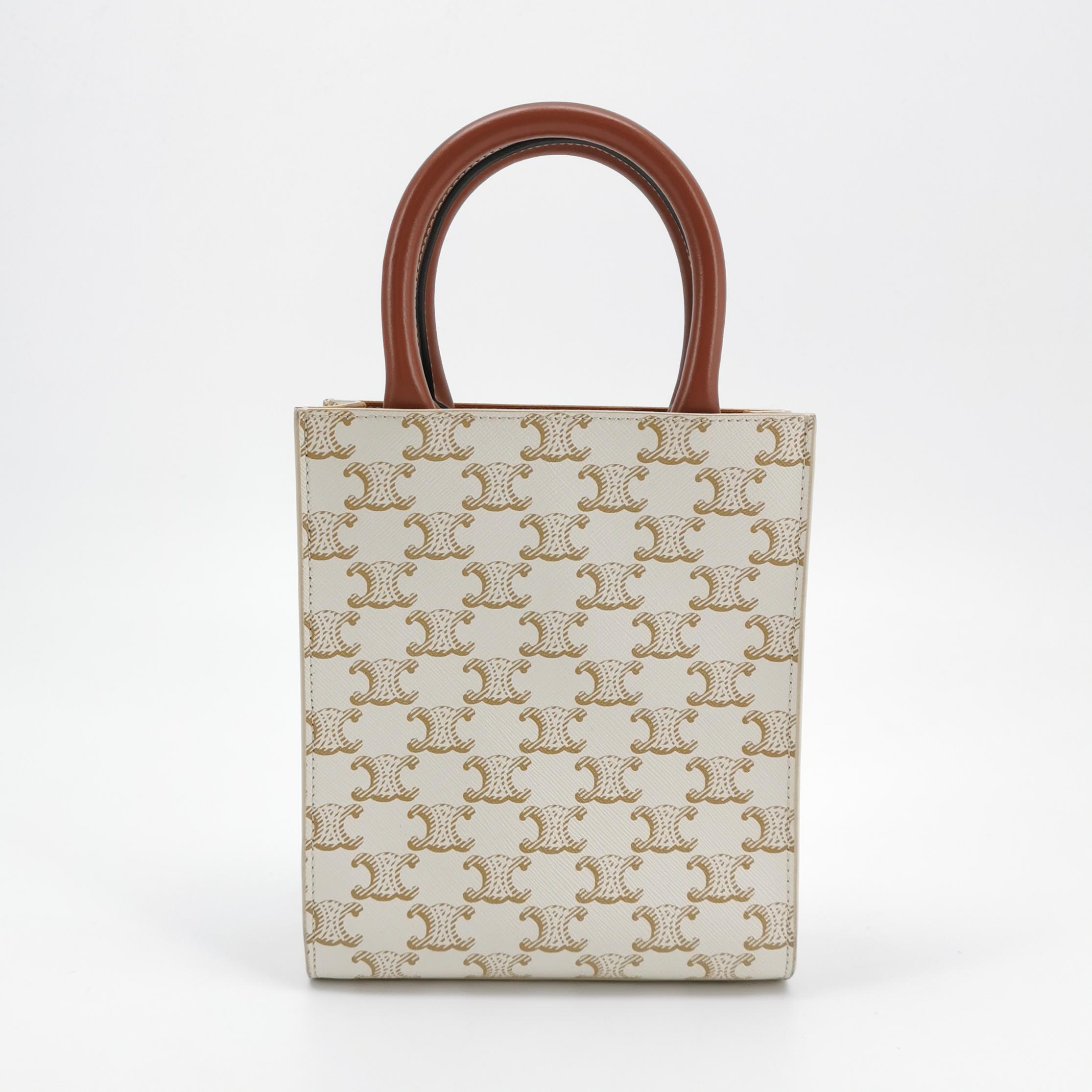 Celine Vertical Cabas Tote Triomphe Coated Canvas Mini — photo 3 of 13