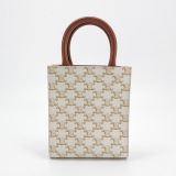 Celine Vertical Cabas Tote Triomphe Coated Canvas Mini — thumbnail 3
