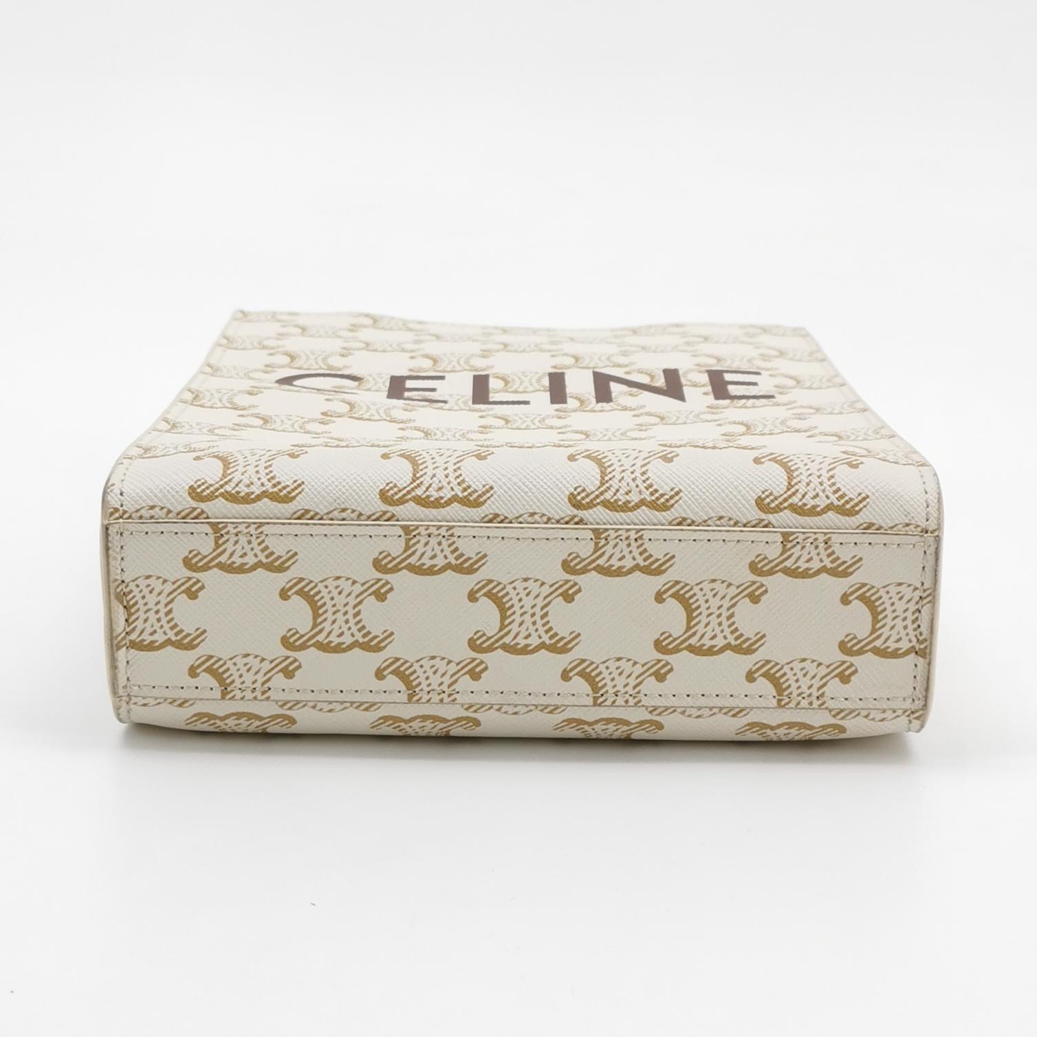 Celine Vertical Cabas Tote Triomphe Coated Canvas Mini — photo 6 of 13